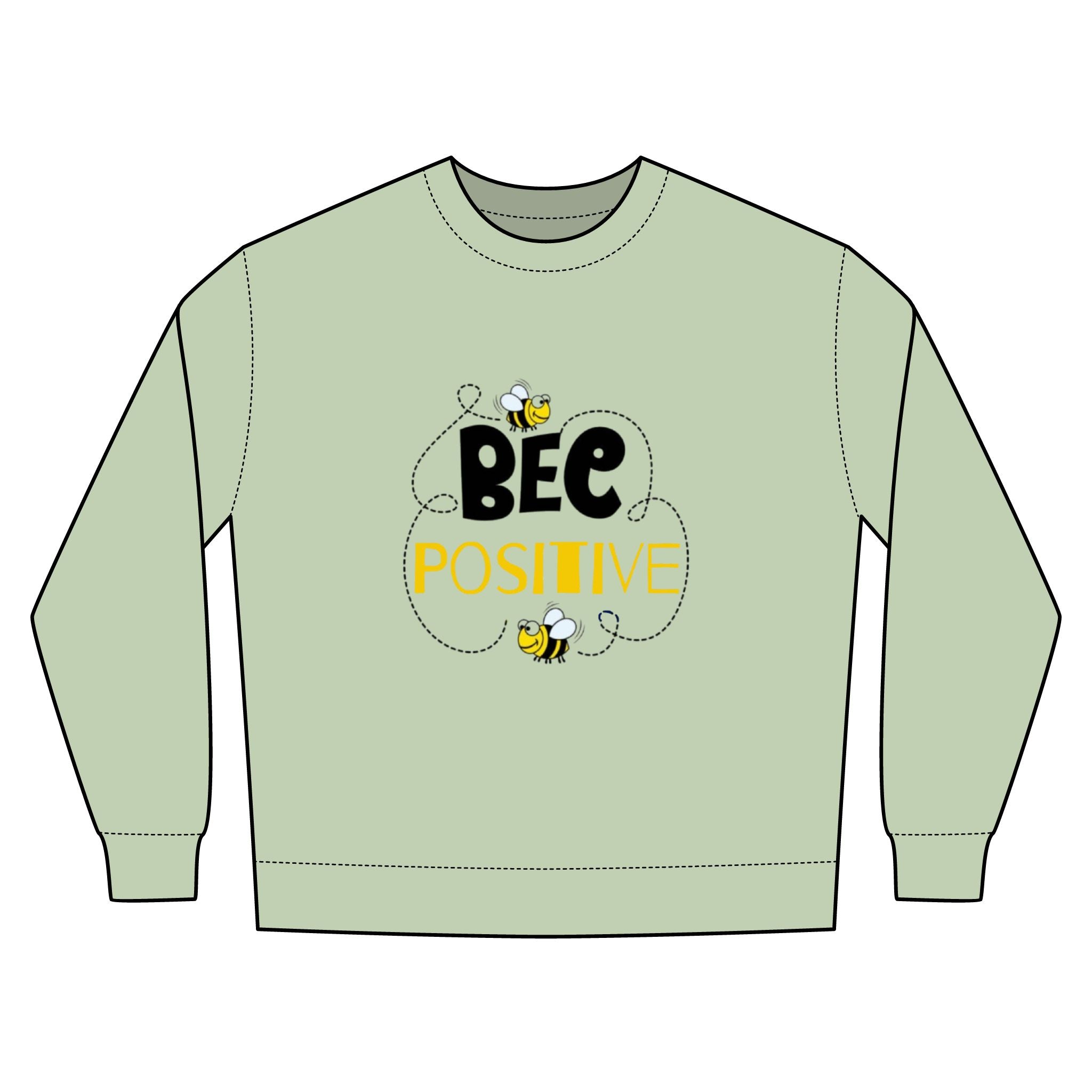 Bee Positive Unisex Urban Crewneck Sweatshirt