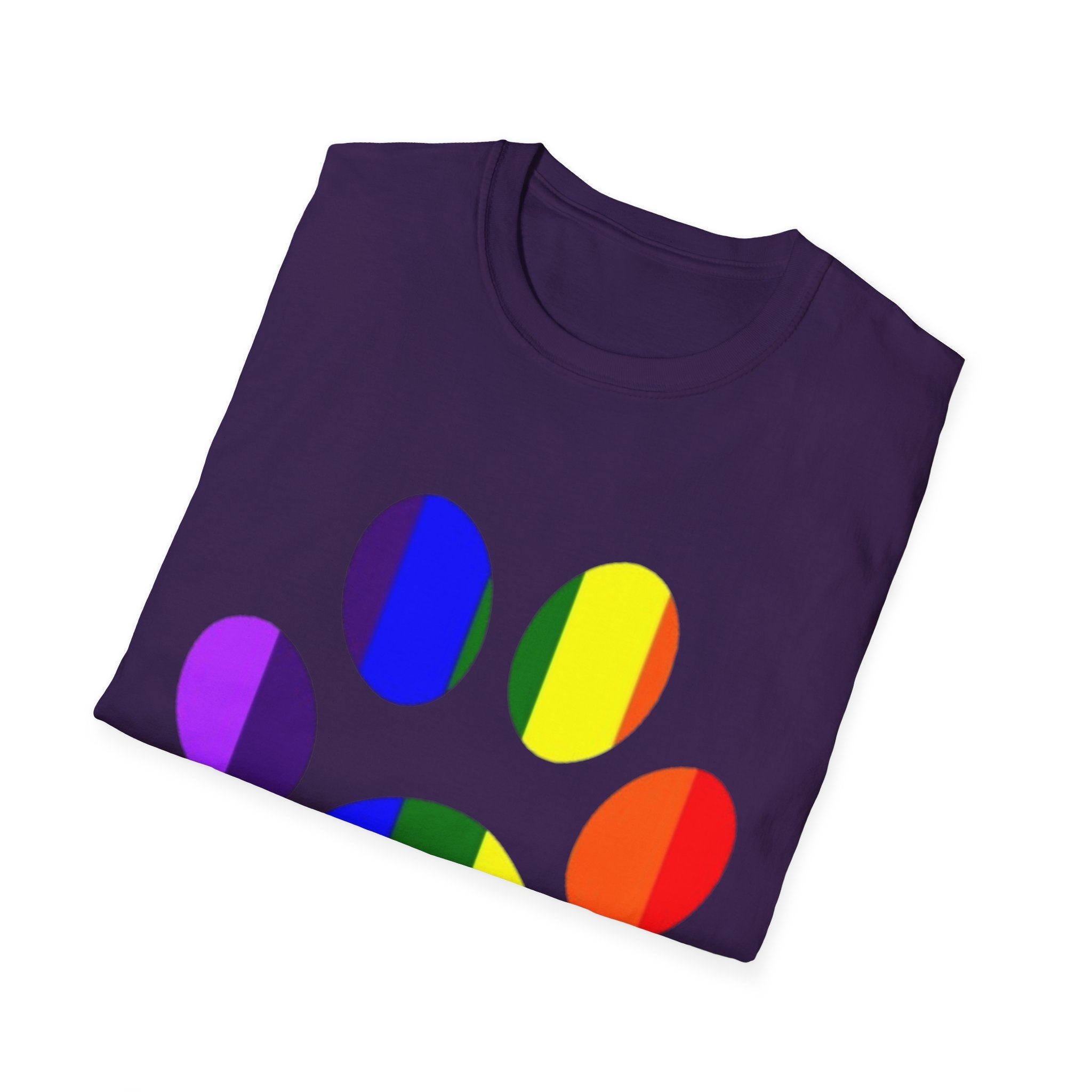 Pride Paw Print Unisex Softstyle T-Shirt