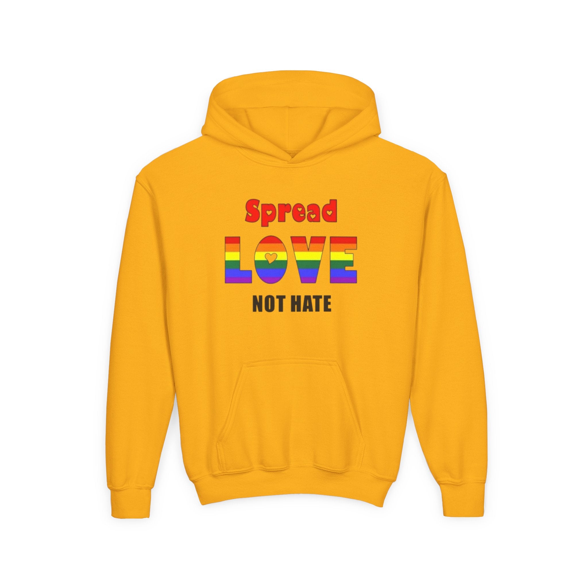 Spread Love Not Hate Youth Hooded Sweatshirt