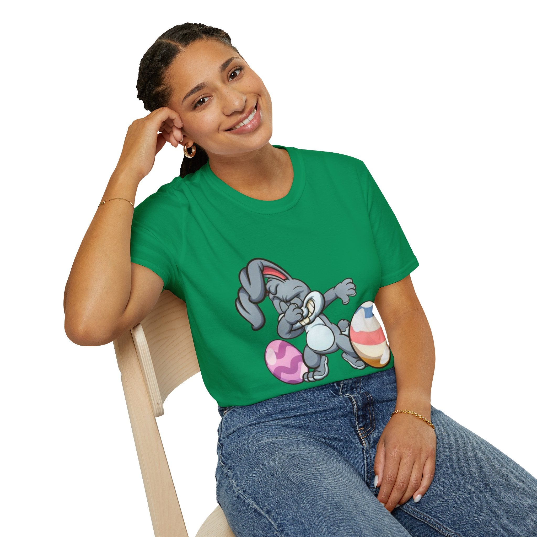 Dabbing Easter Bunny Unisex Softstyle T-Shirt