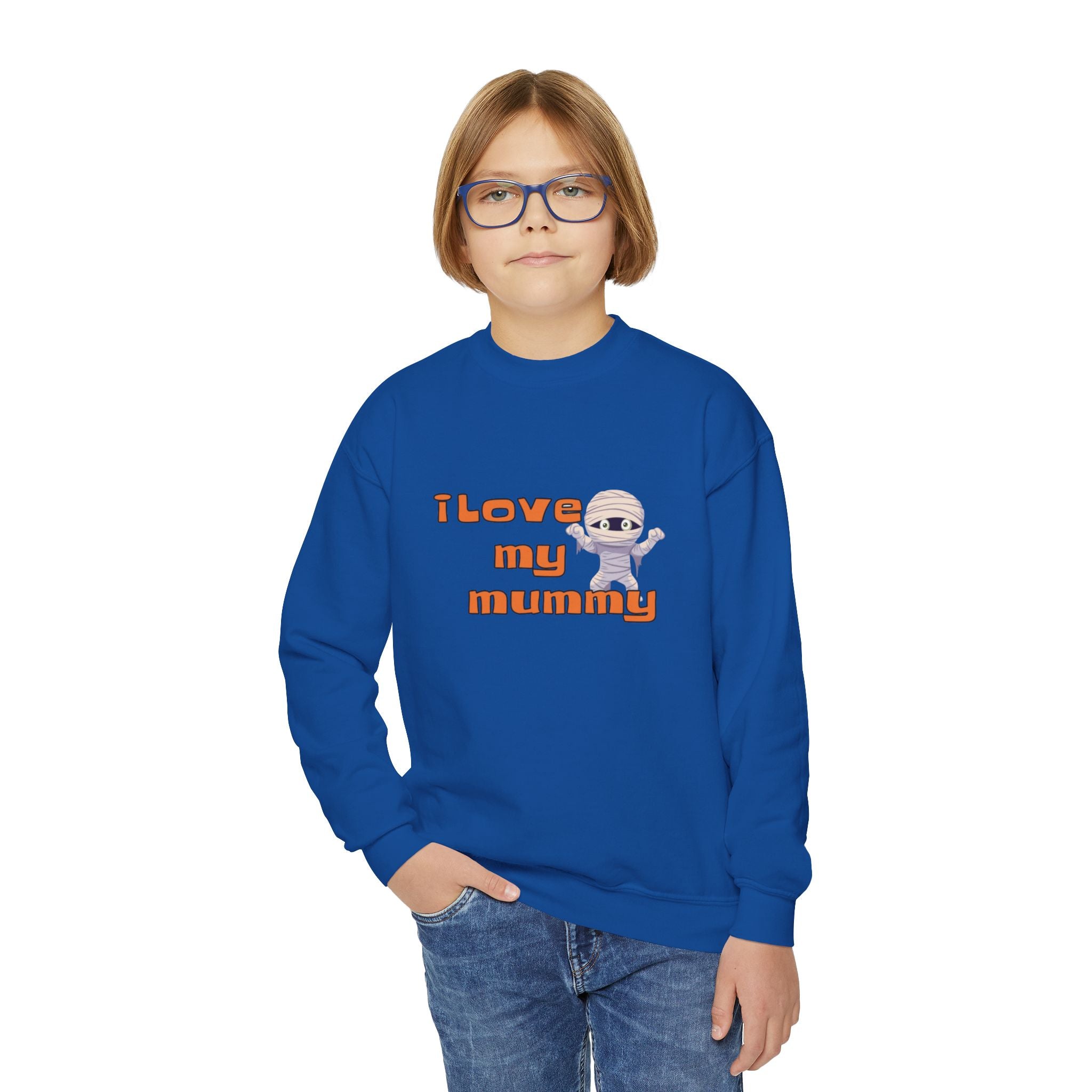 I Love My Mummy Youth Crewneck Sweatshirt
