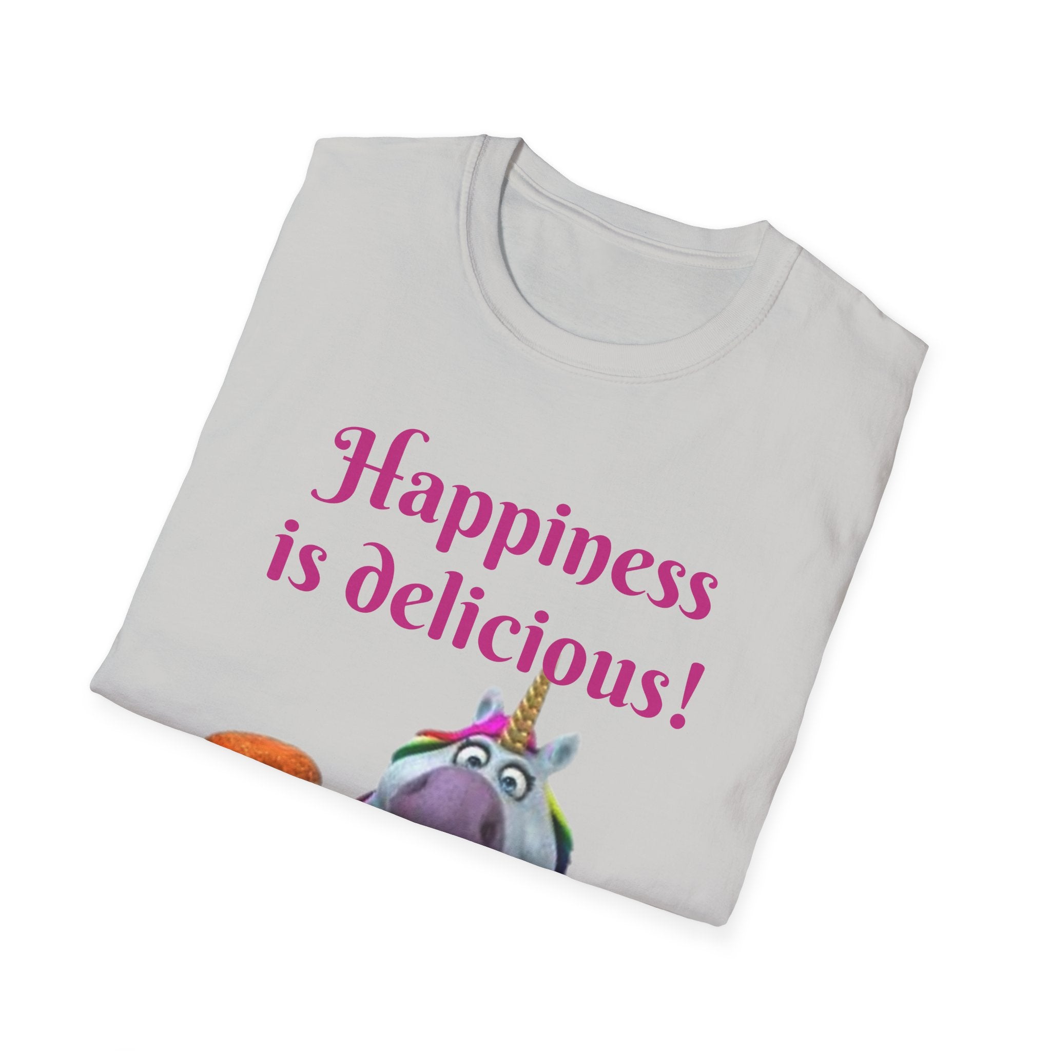 Happiness Is Delicious Unicorn Unisex Softstyle T-Shirt