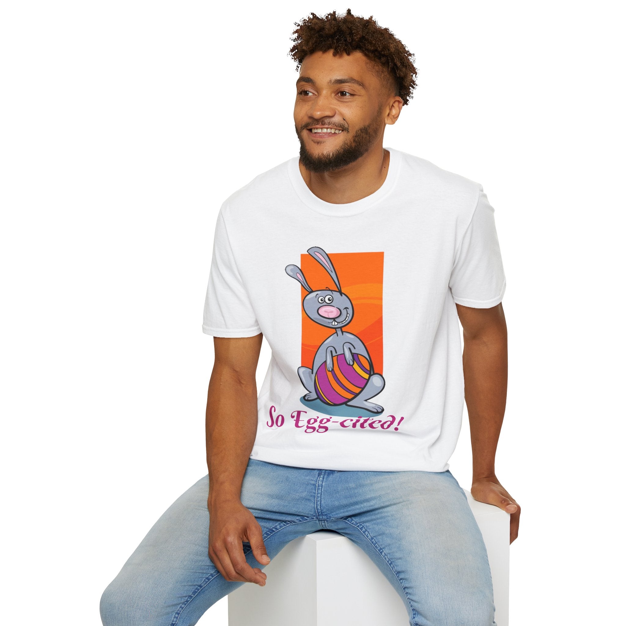 So Egg-cited Bunny Unisex Softstyle T-Shirt