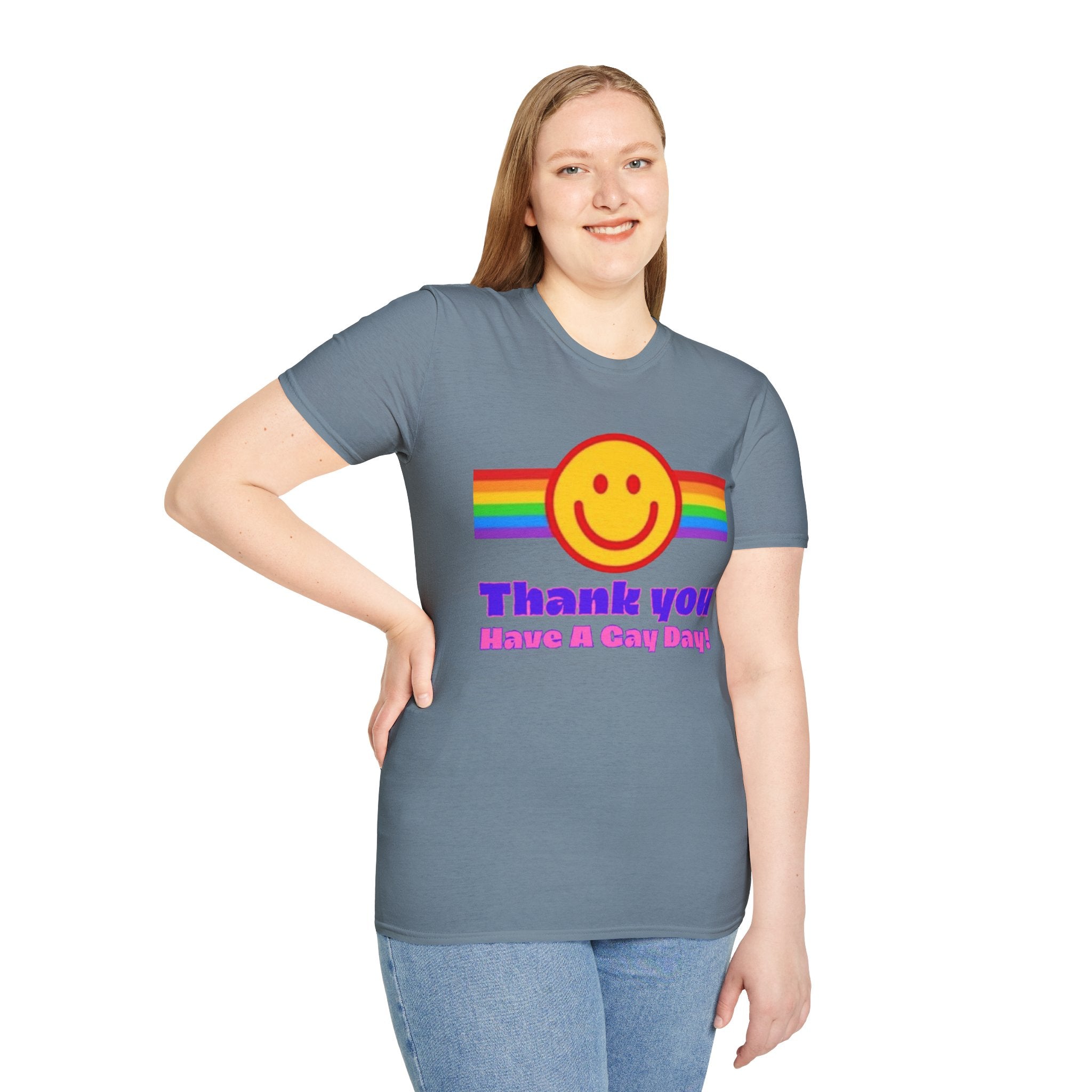 Thank You Have A Gay Day Unisex Softstyle T-Shirt
