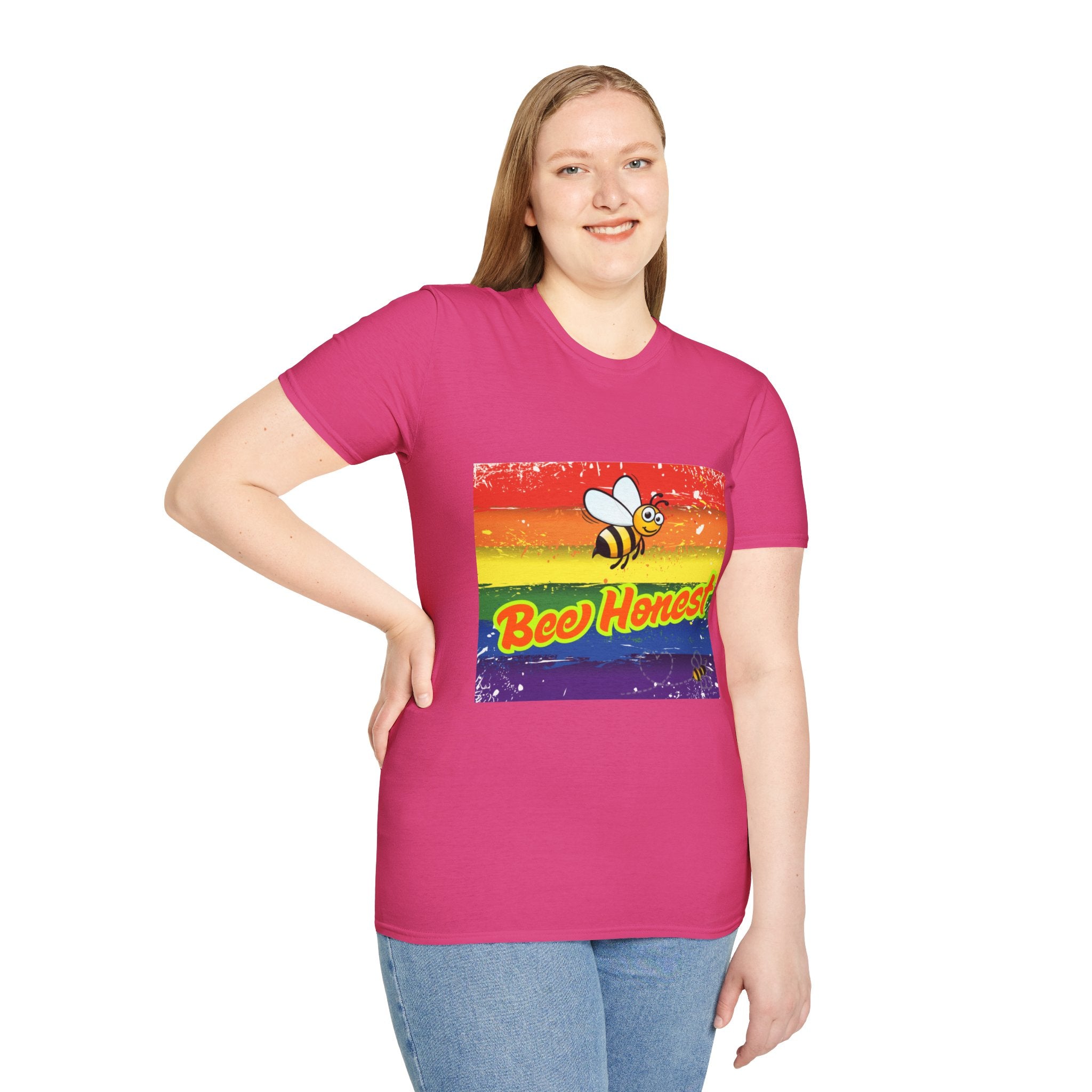 Bee Honest Rainbow Unisex Softstyle T-Shirt