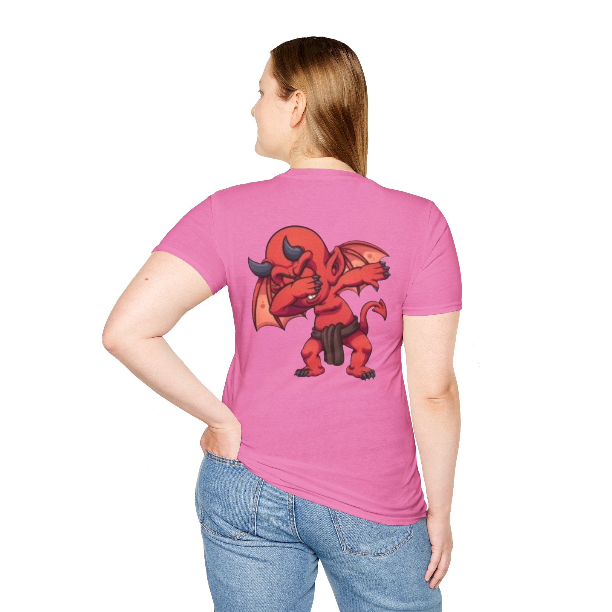 Dabbing Double Sided Angel & Devil Unisex Softstyle T-Shirt