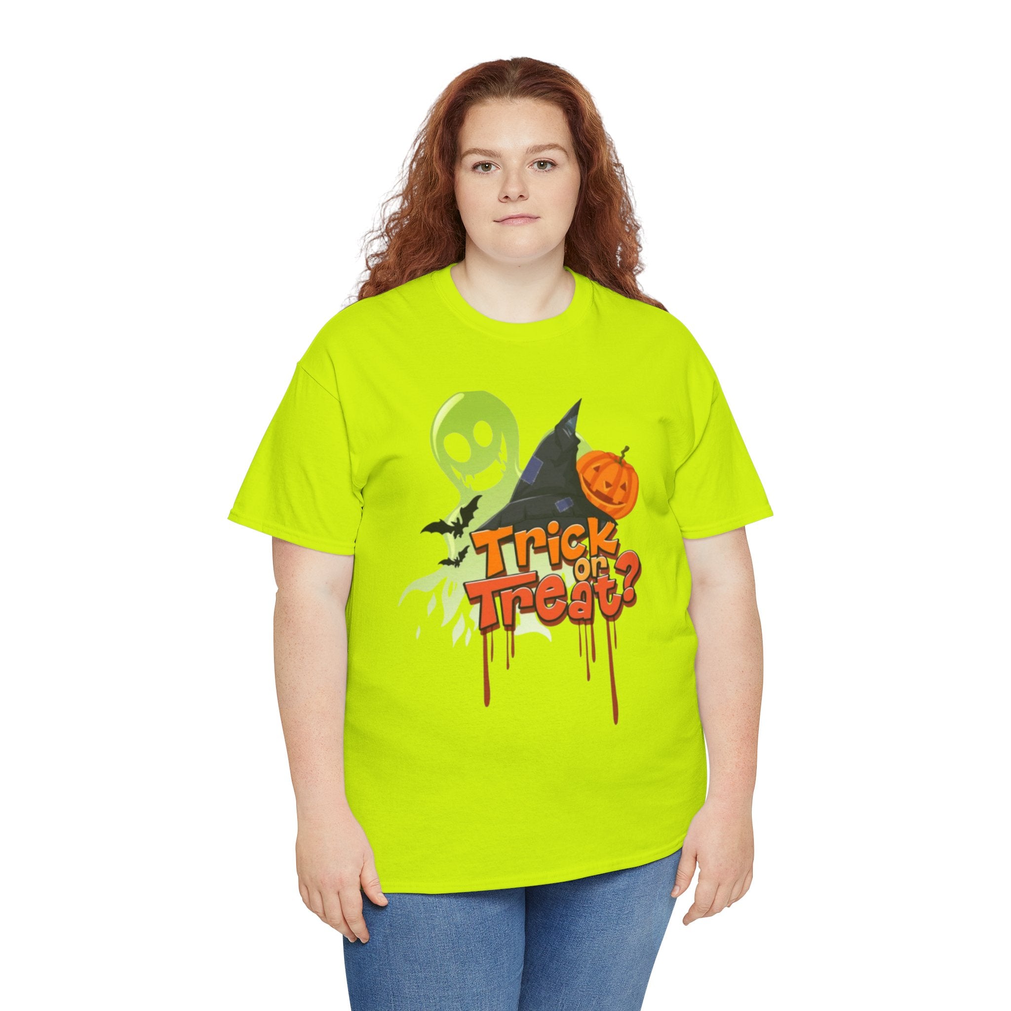 Halloween Trick or Treat Unisex Heavy Cotton Short Sleeve T-Shirt