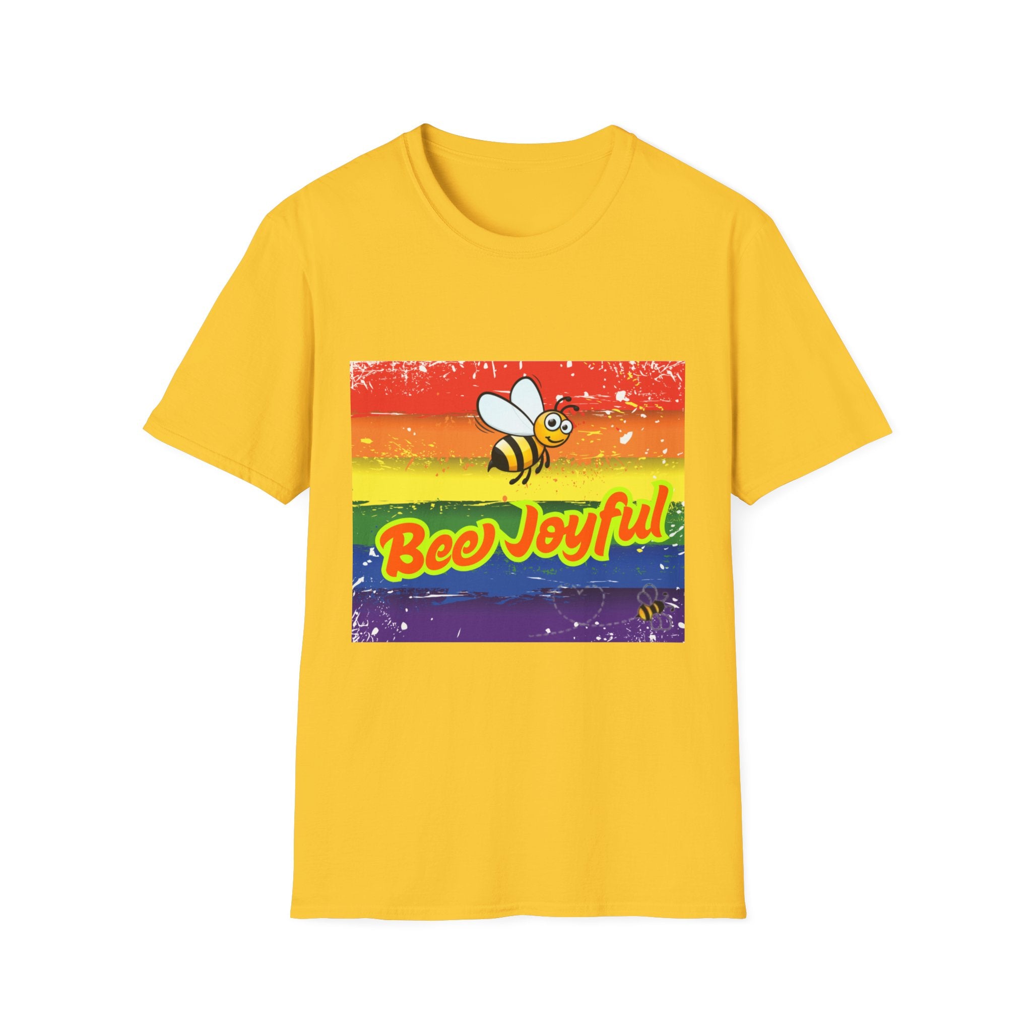 Bee Joyful Rainbow Unisex Softstyle T-Shirt