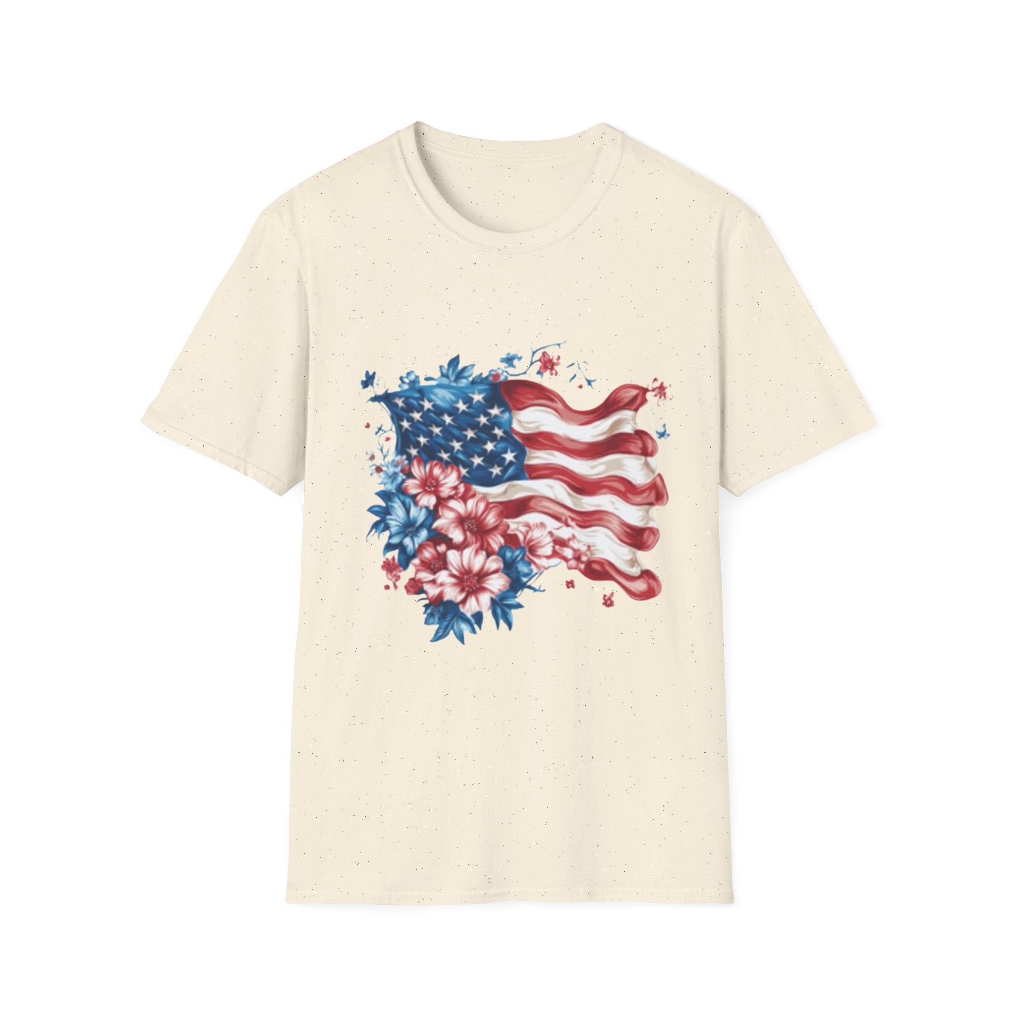 Patriotic USA Flag Unisex Softstyle T-Shirt