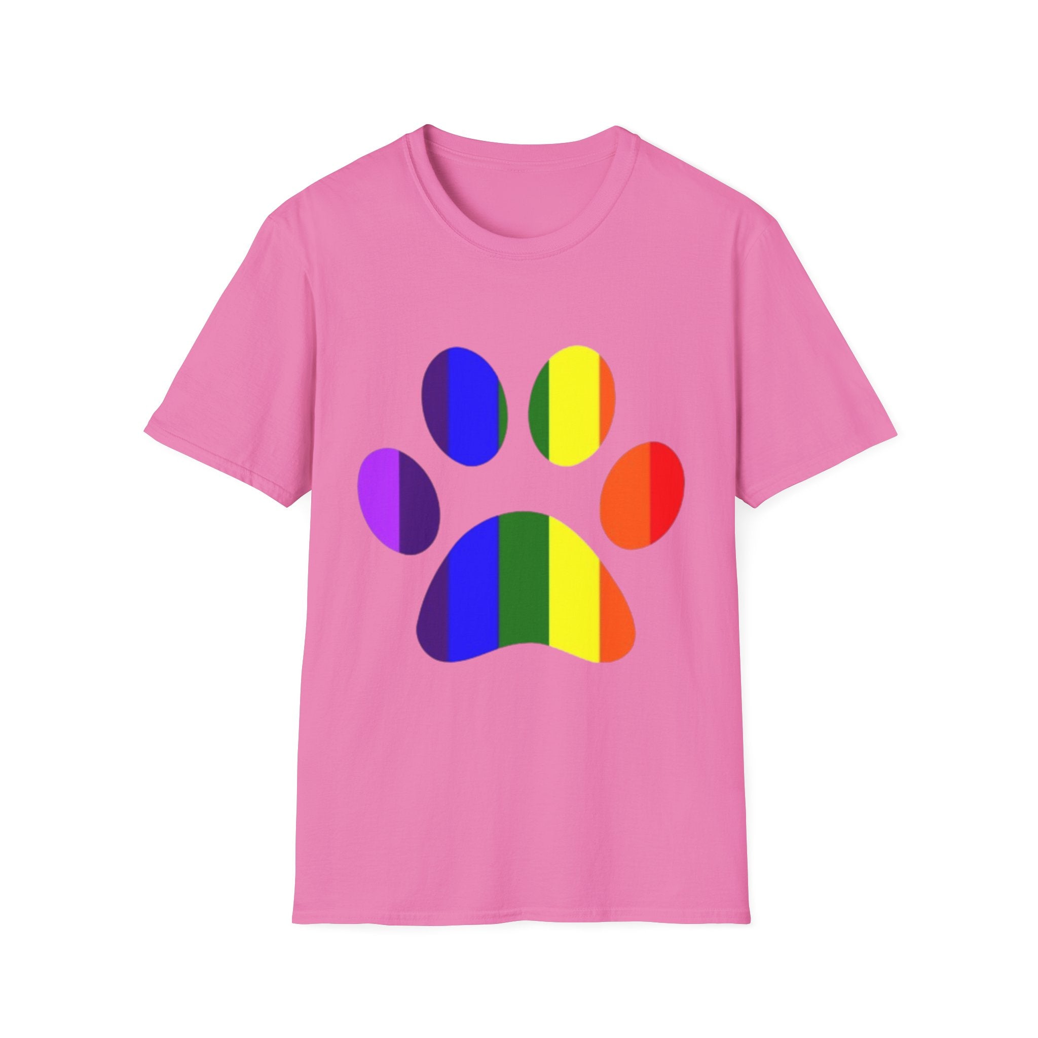 Pride Paw Print Unisex Softstyle T-Shirt