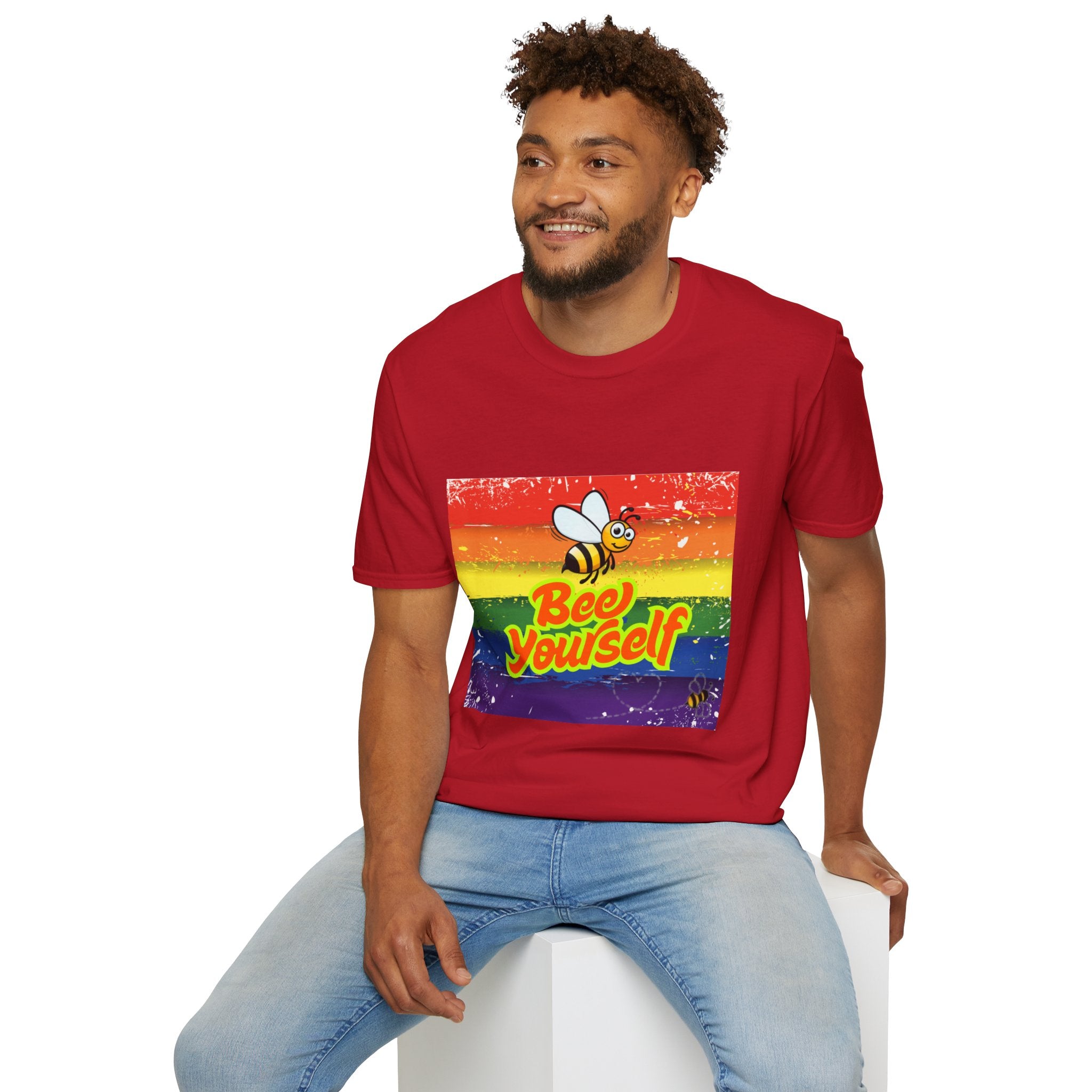 Bee Yourself Rainbow Unisex Softstyle T-Shirt