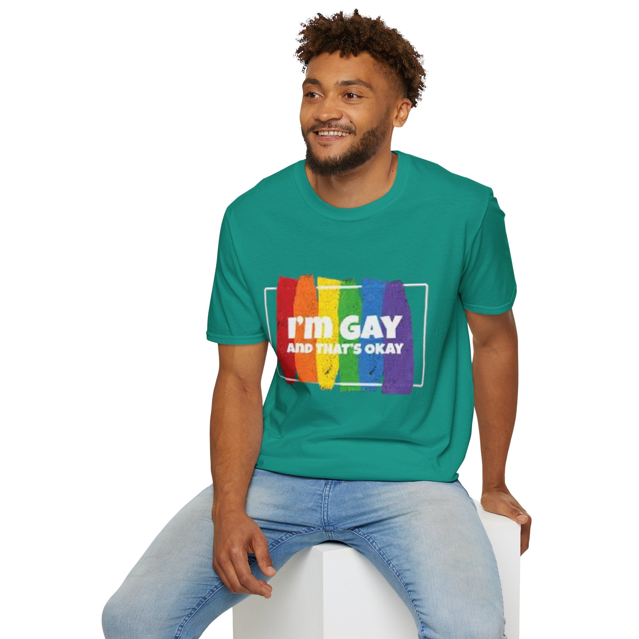 I'm GAY And That's Okay Unisex Softstyle T-Shirt