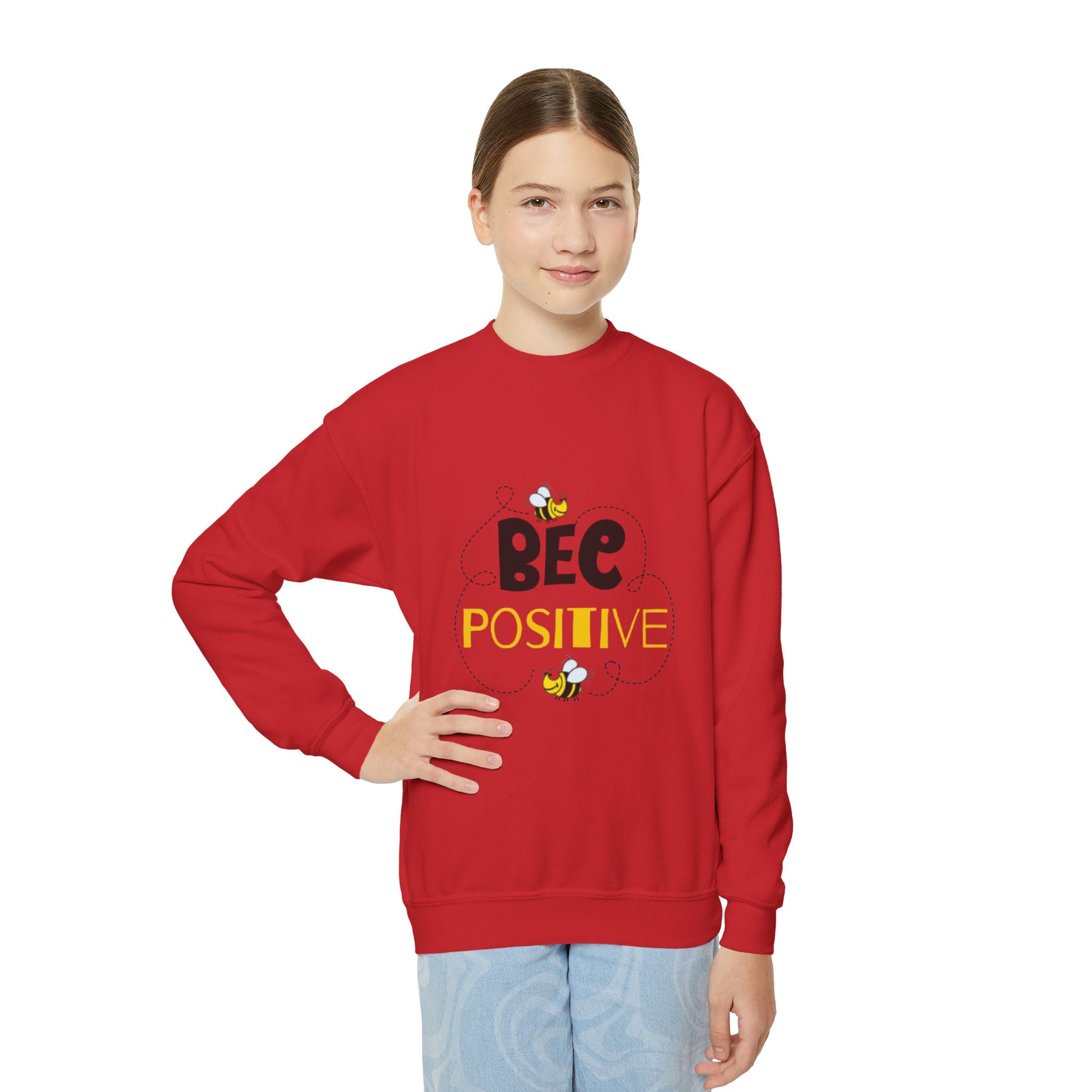 Bee Positive Youth Crewneck Sweatshirt