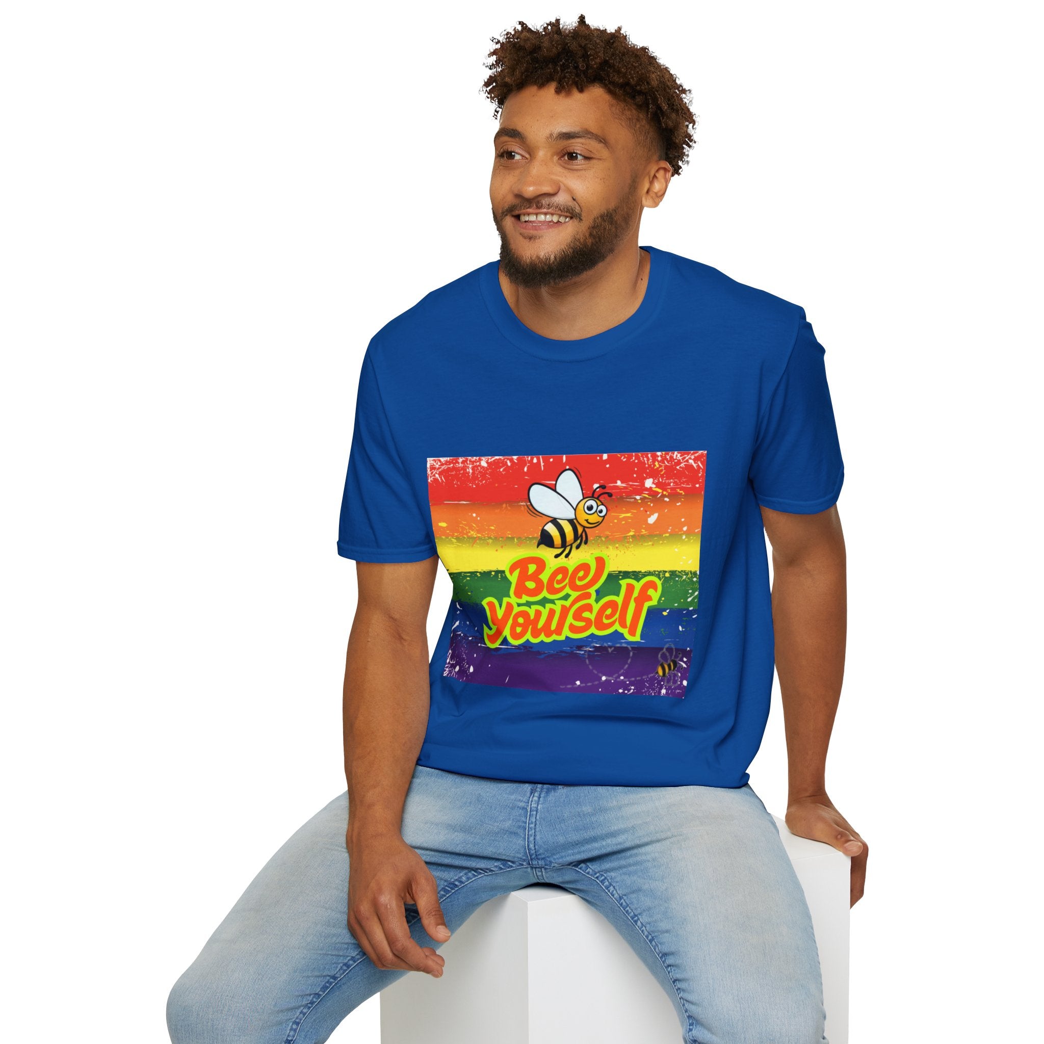 Bee Yourself Rainbow Unisex Softstyle T-Shirt