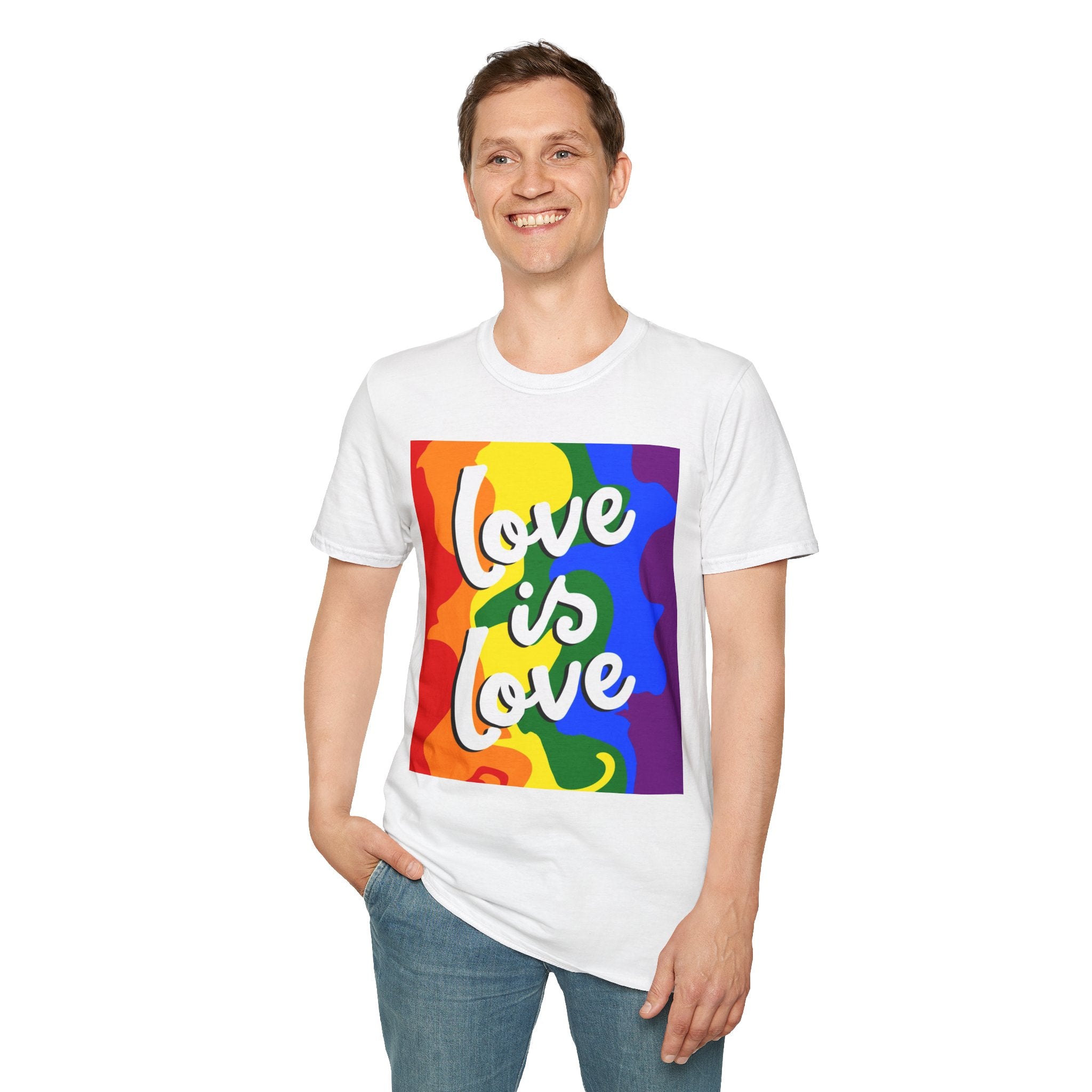 Colorful Pride Love is Love Unisex Softstyle T-Shirt