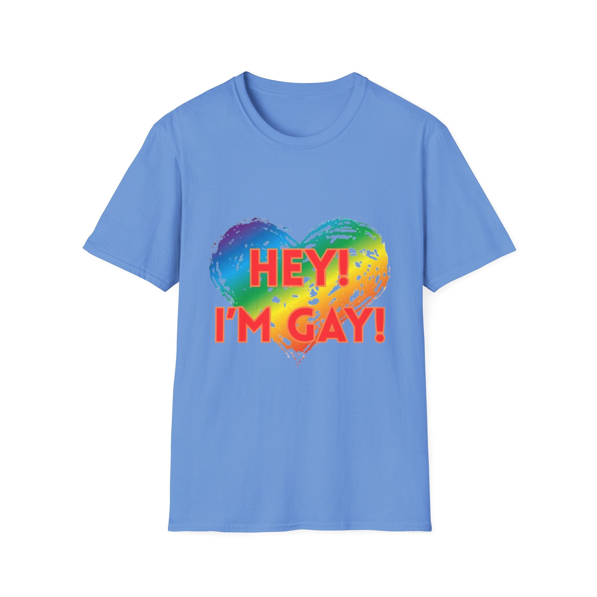 Hey I'm Gay! Unisex Softstyle T-Shirt