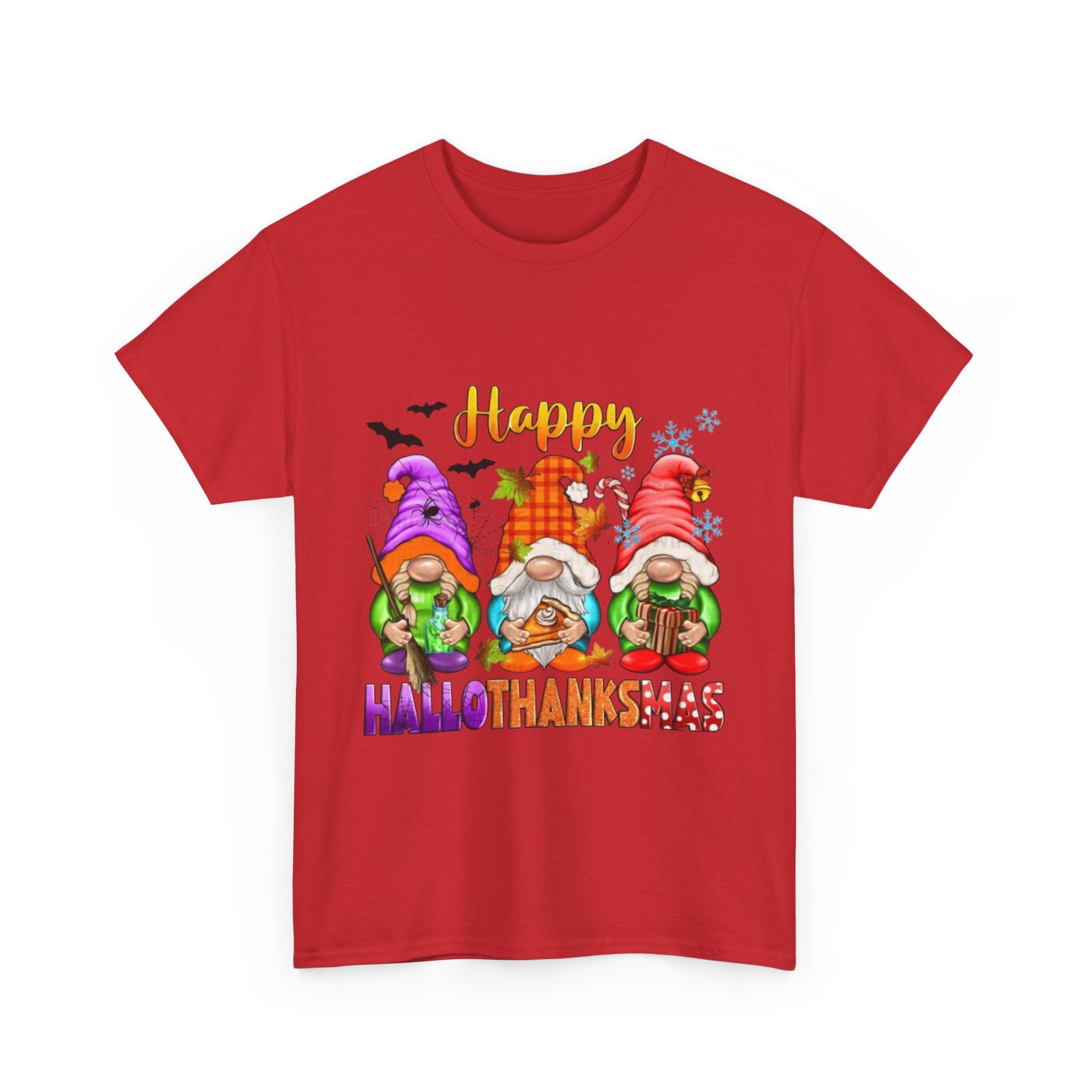 Happy Hallothanksmas Unisex Heavy Cotton T-Shirt