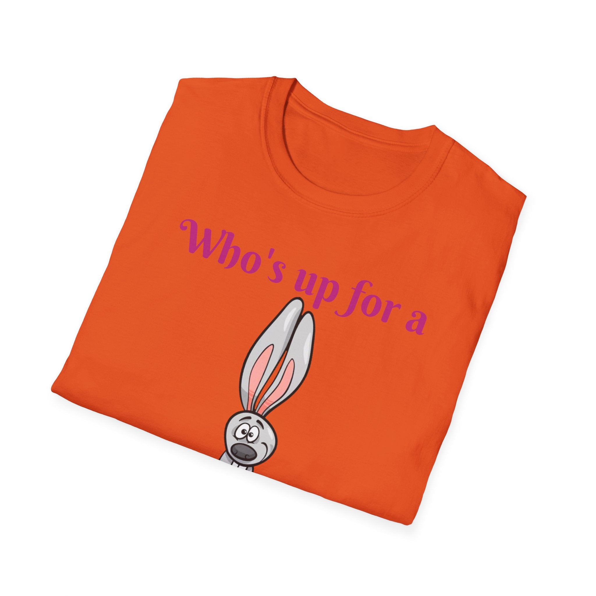 Who's Up For A Treasure Hunt Bunny Unisex Softstyle T-Shirt