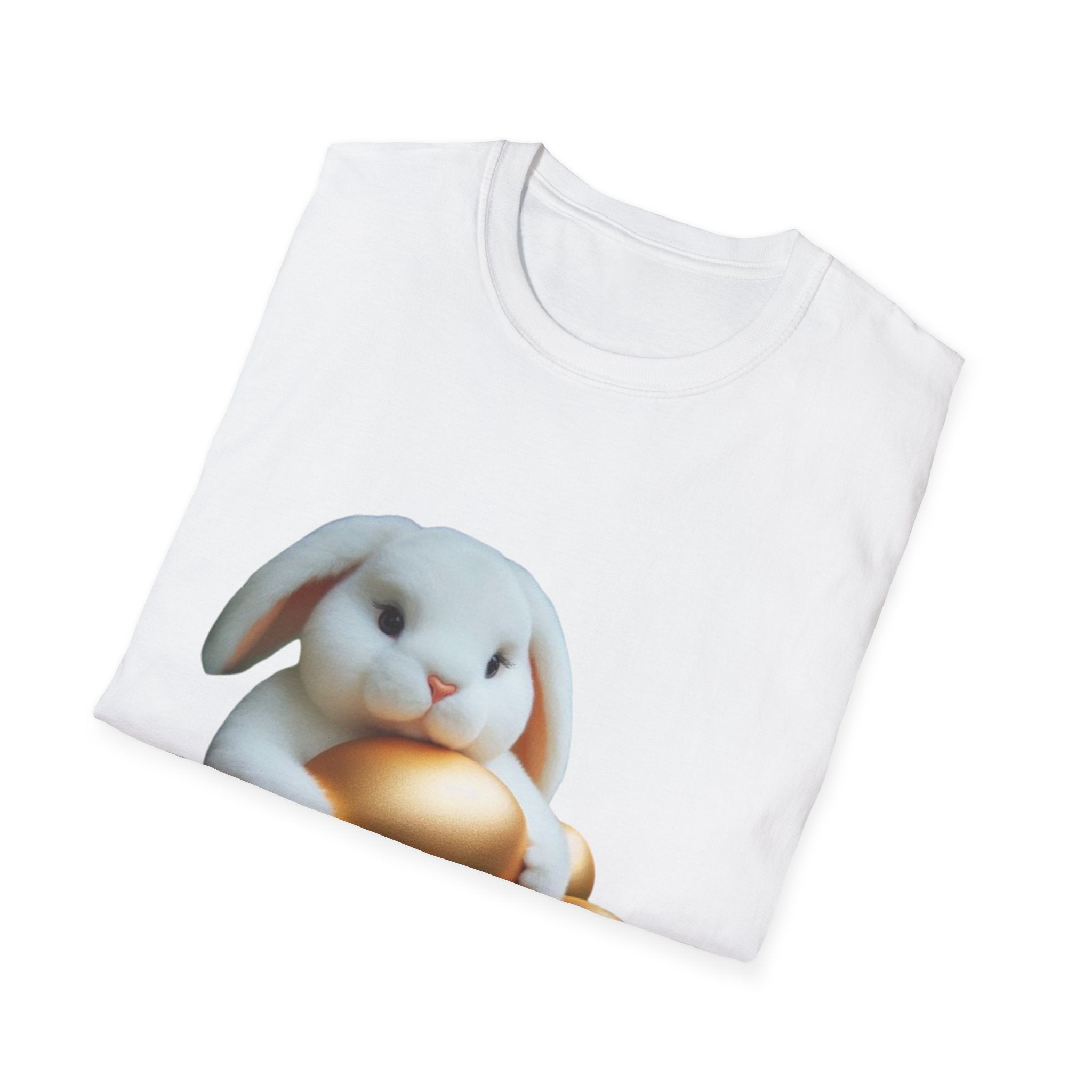 Easter Bunny And His Golden Eggs Unisex Softstyle T-Shirt