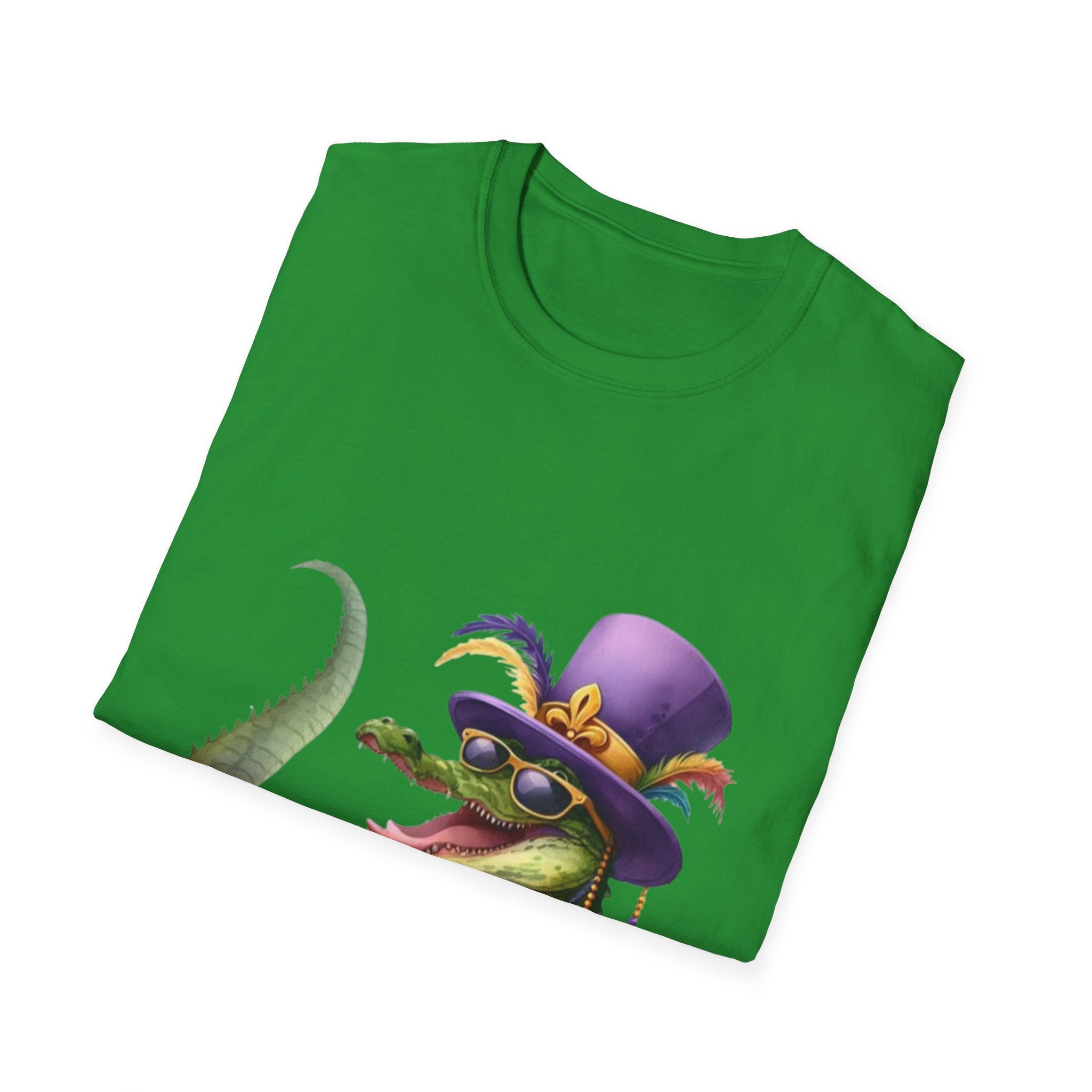 Mardi Gras Alligator Unisex Softstyle T-Shirt