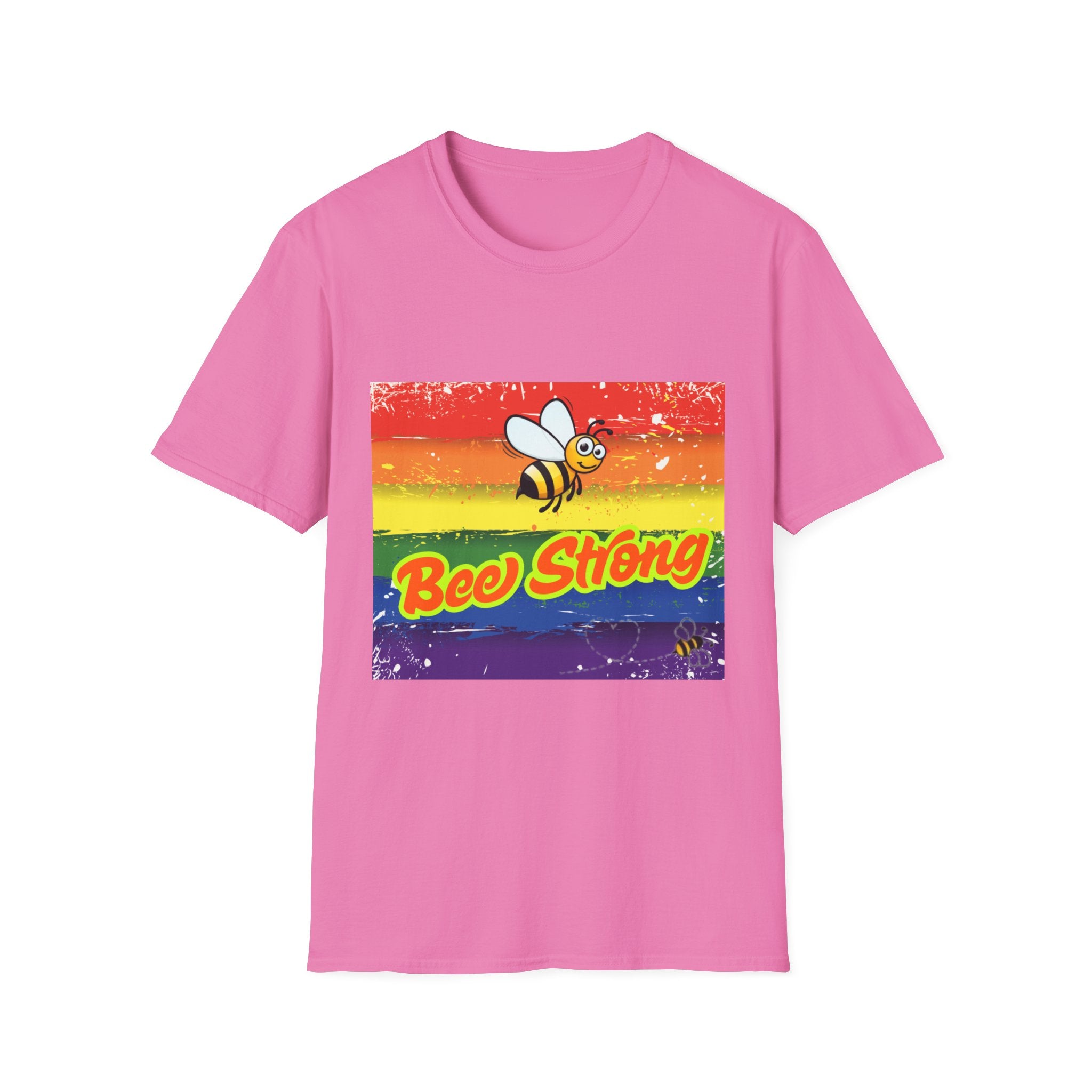 Bee Strong Rainbow Unisex Softstyle T-Shirt