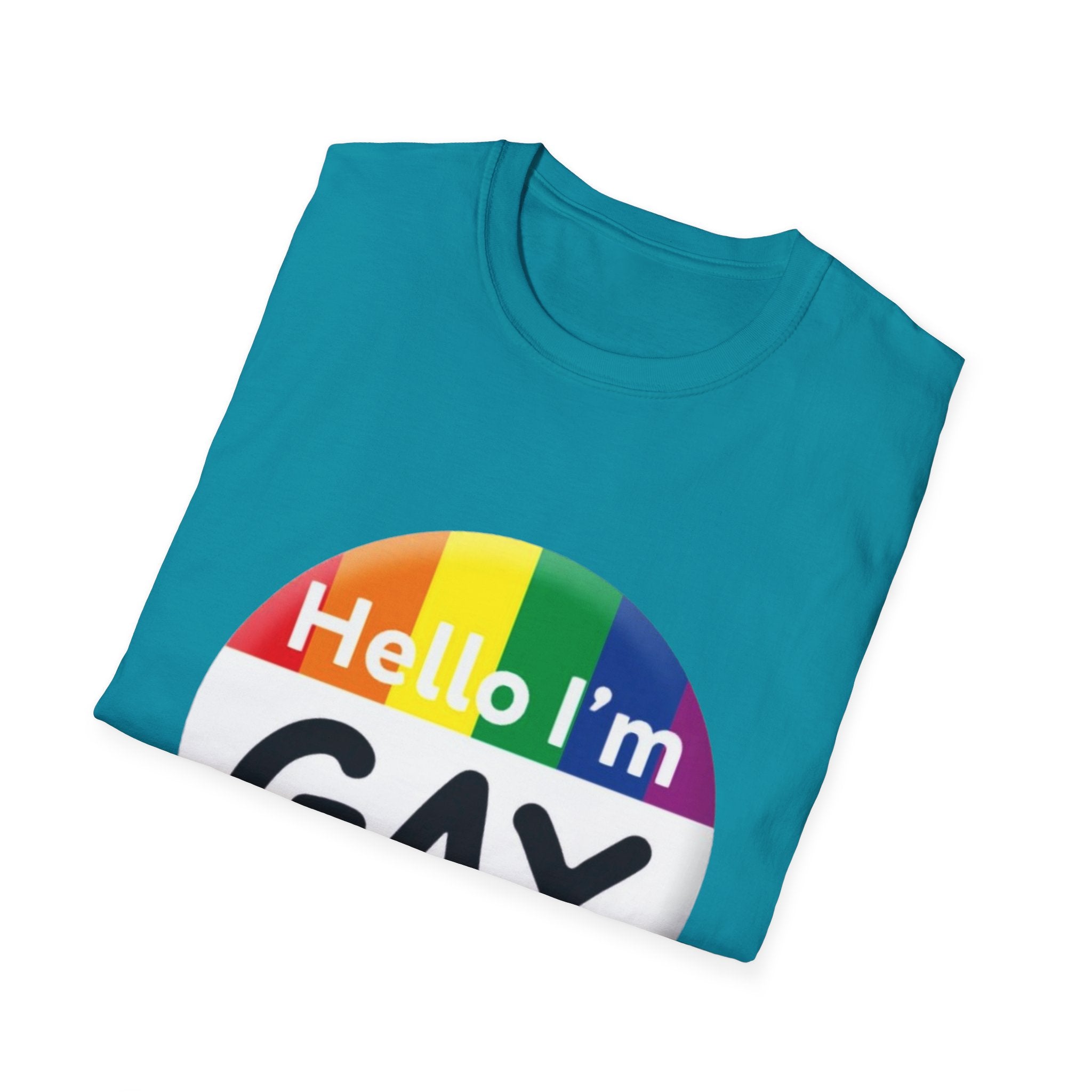 Hello I'm Gay Unisex Softstyle T-Shirt