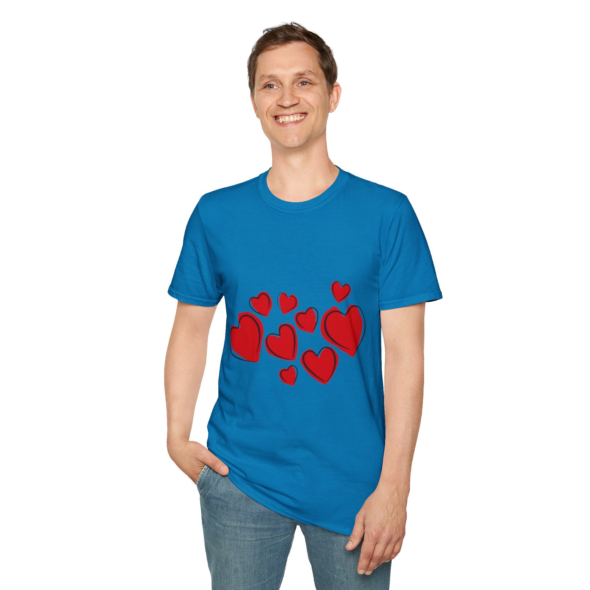 Valentine's Day Hearts Unisex Softstyle T-Shirt