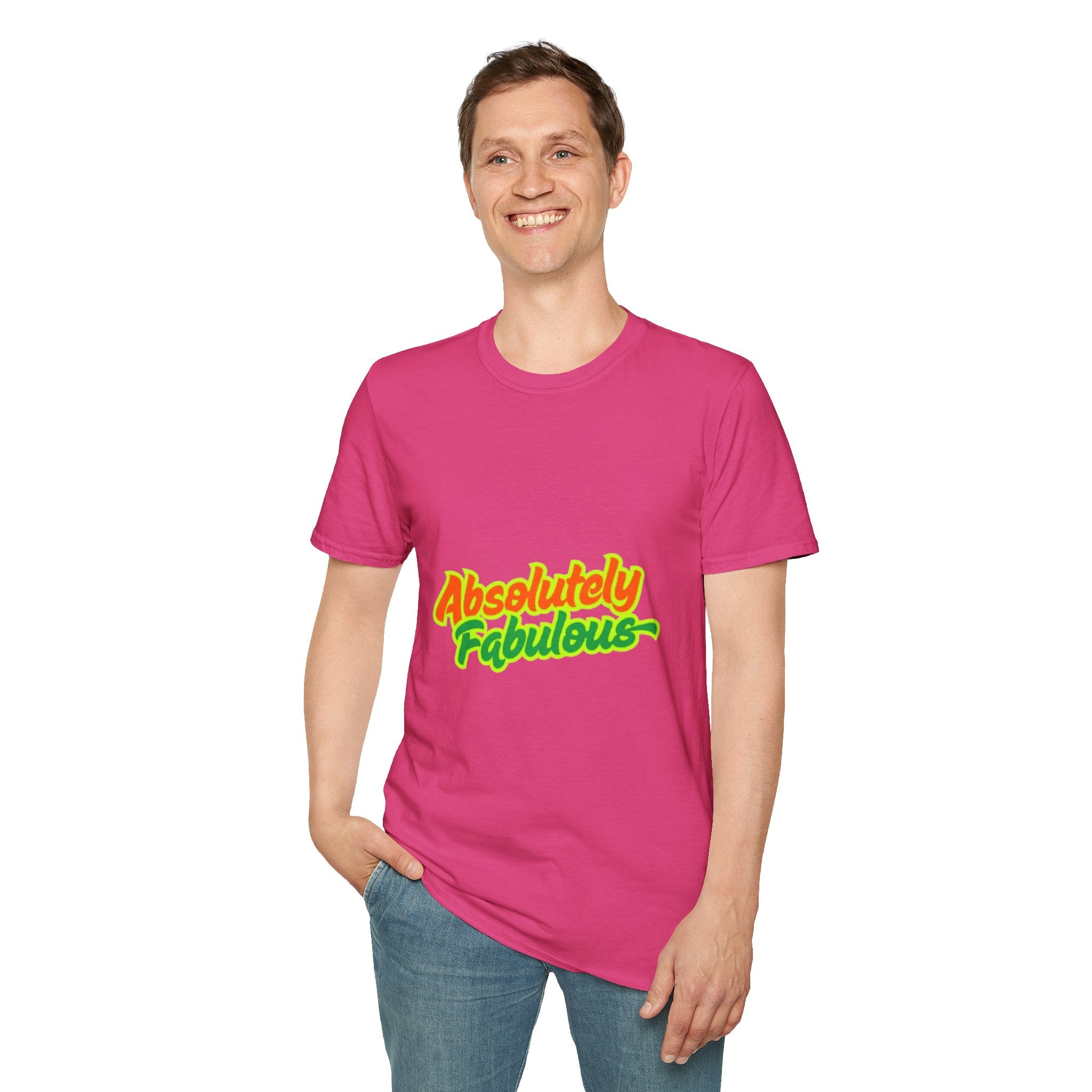 Absolutely Fabulous Orange/Green Unisex Softstyle T-Shirt
