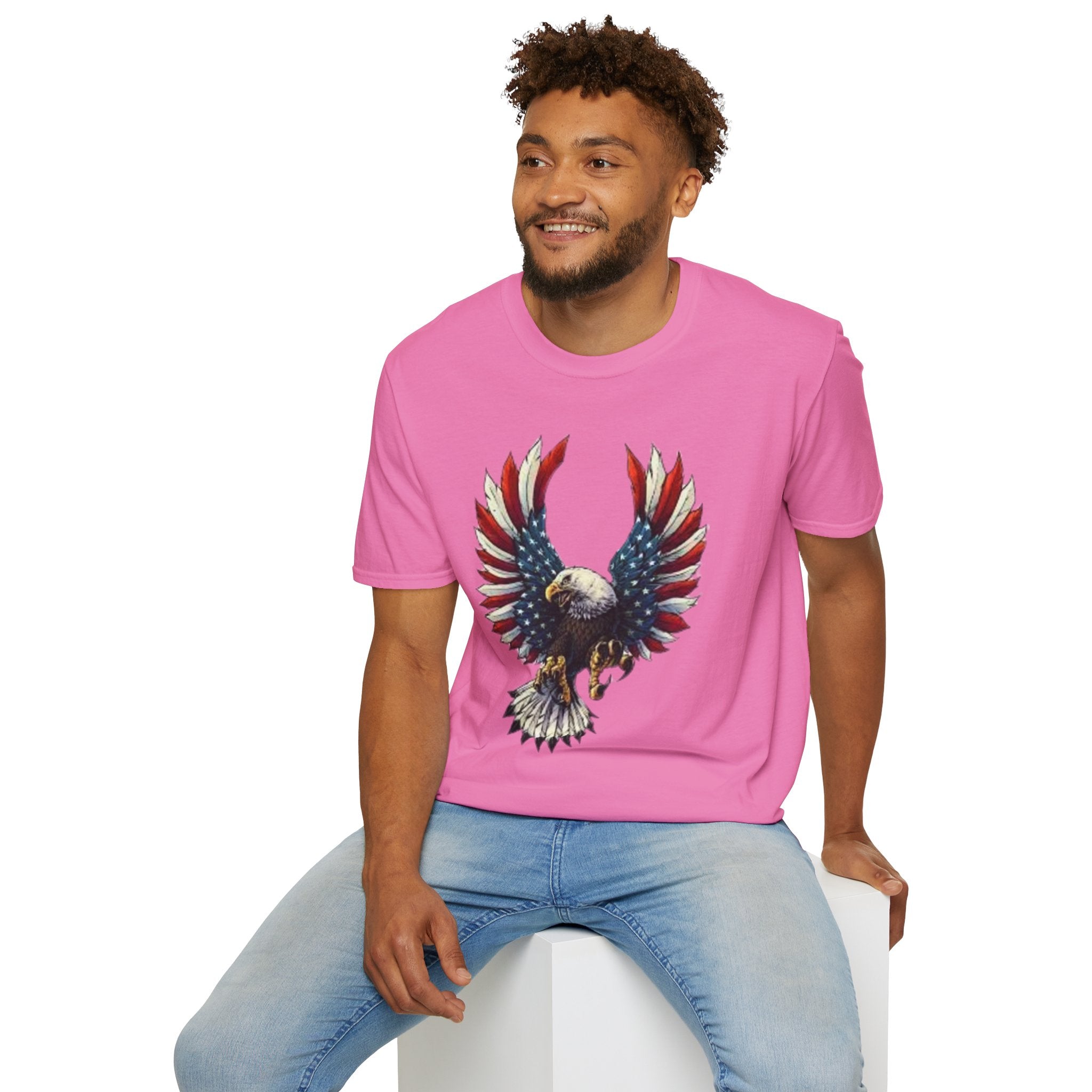 Patriotic Eagle Unisex Softstyle T-Shirt