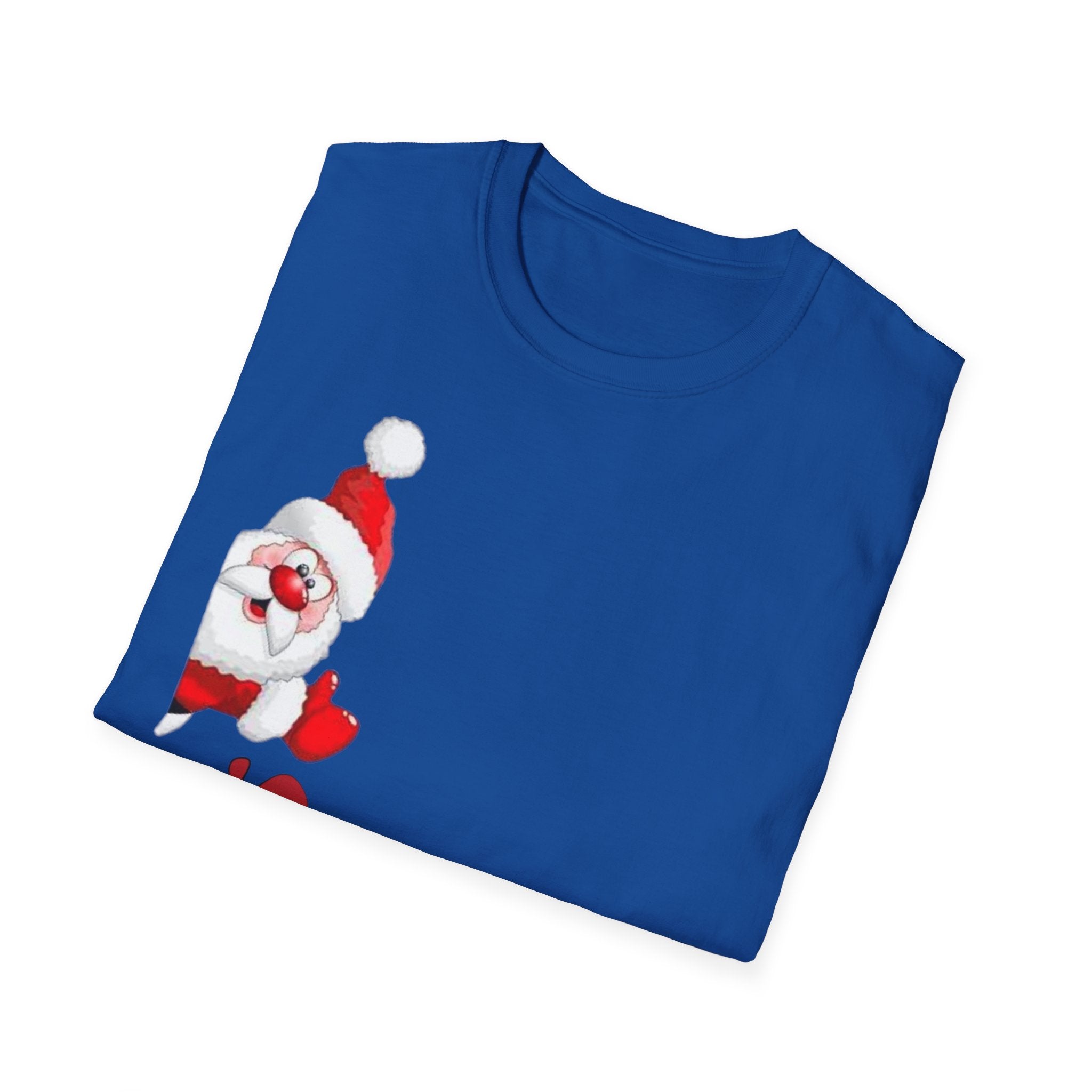 Christmas Santa and Reindeer Unisex Softstyle T-Shirt