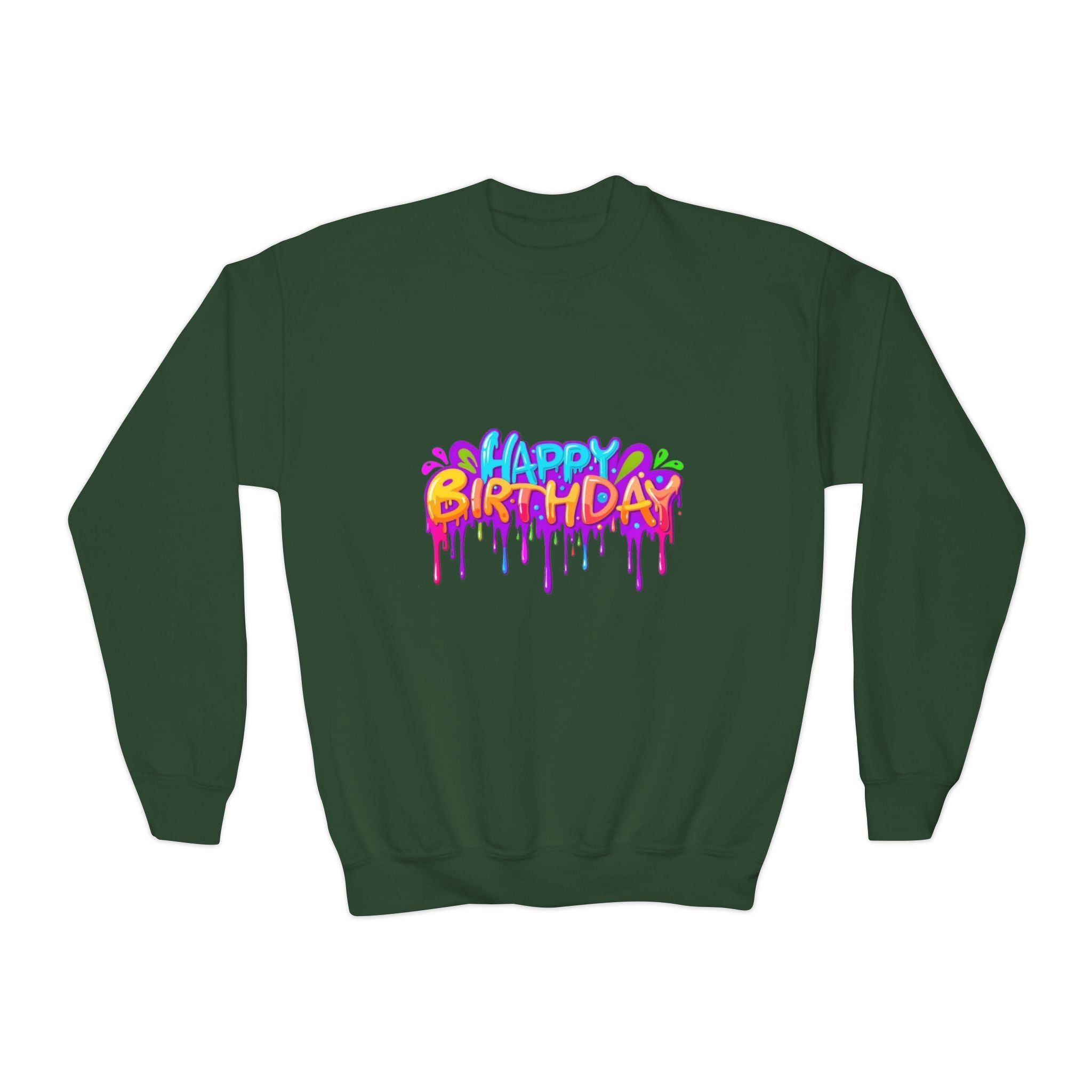 Happy Birthday Youth Crewneck Sweatshirt Personalize It!