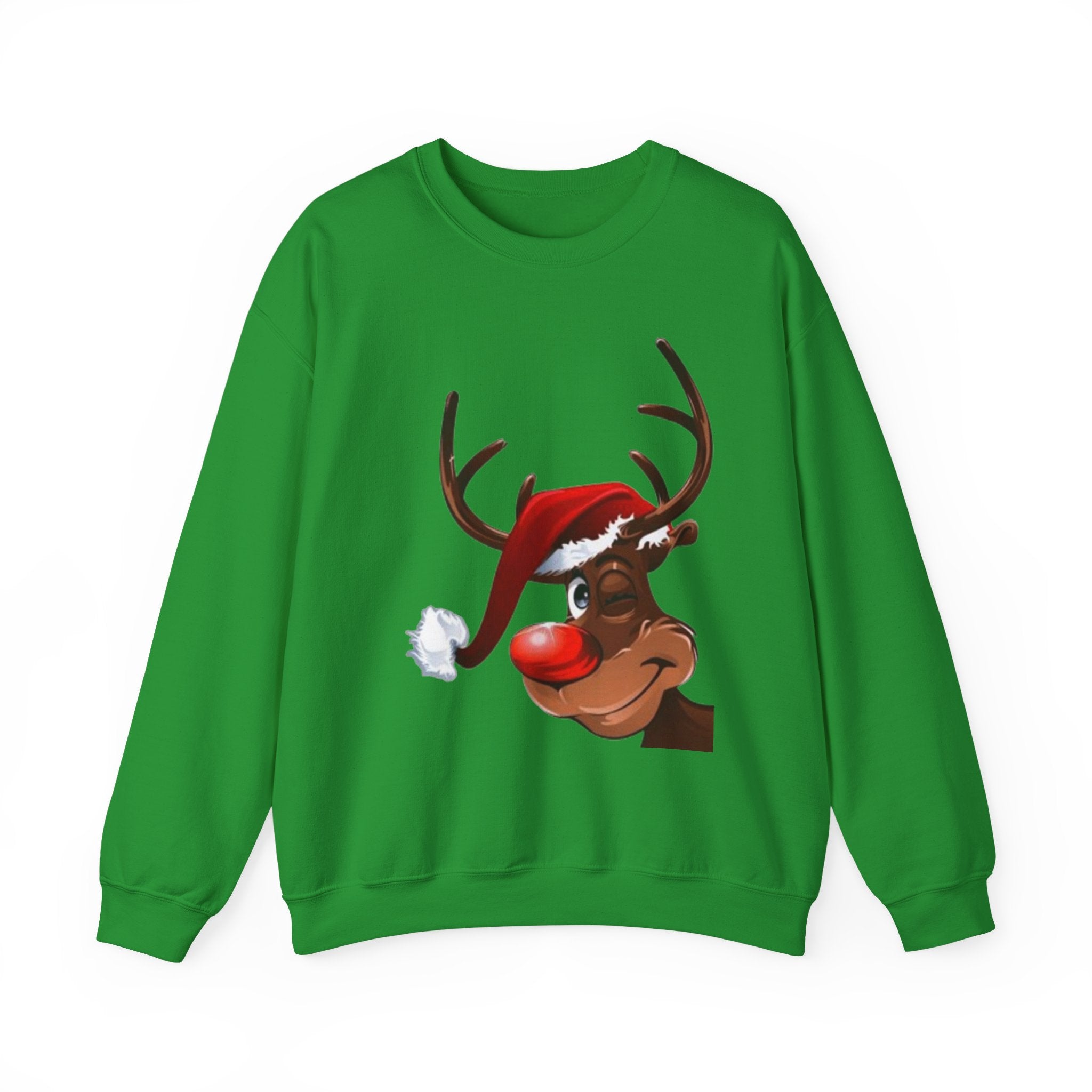 Festive Reindeer Unisex Heavy Blend™ Crewneck Sweatshirt