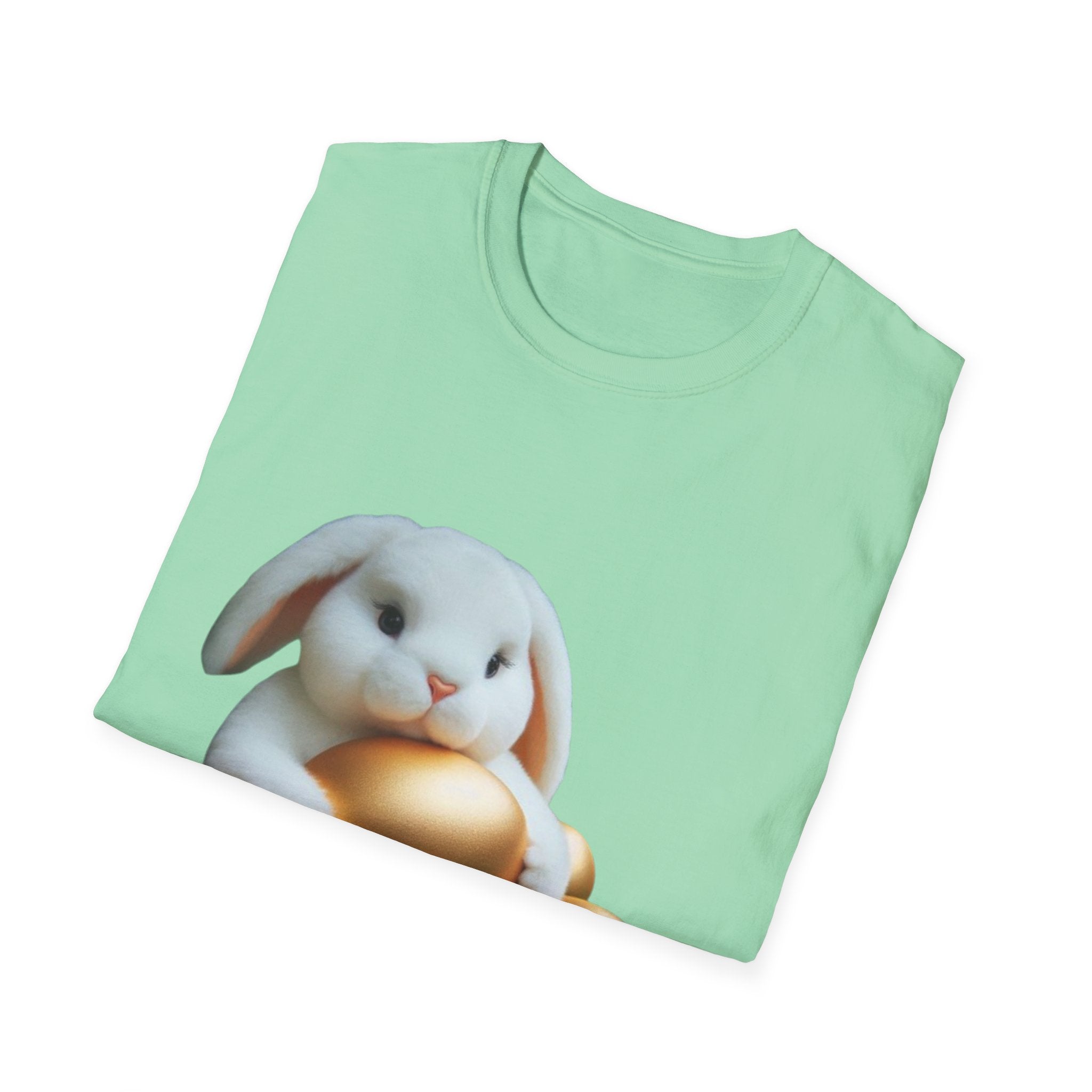 Easter Bunny And His Golden Eggs Unisex Softstyle T-Shirt