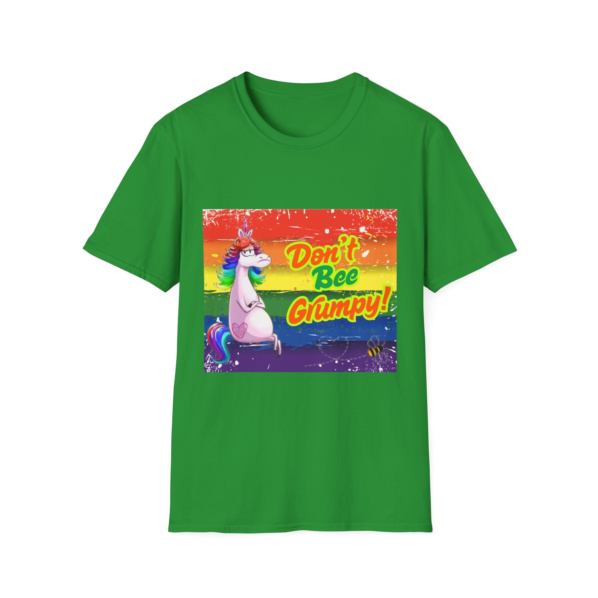 Don't Bee Grumpy Rainbow Unisex Softstyle T-Shirt