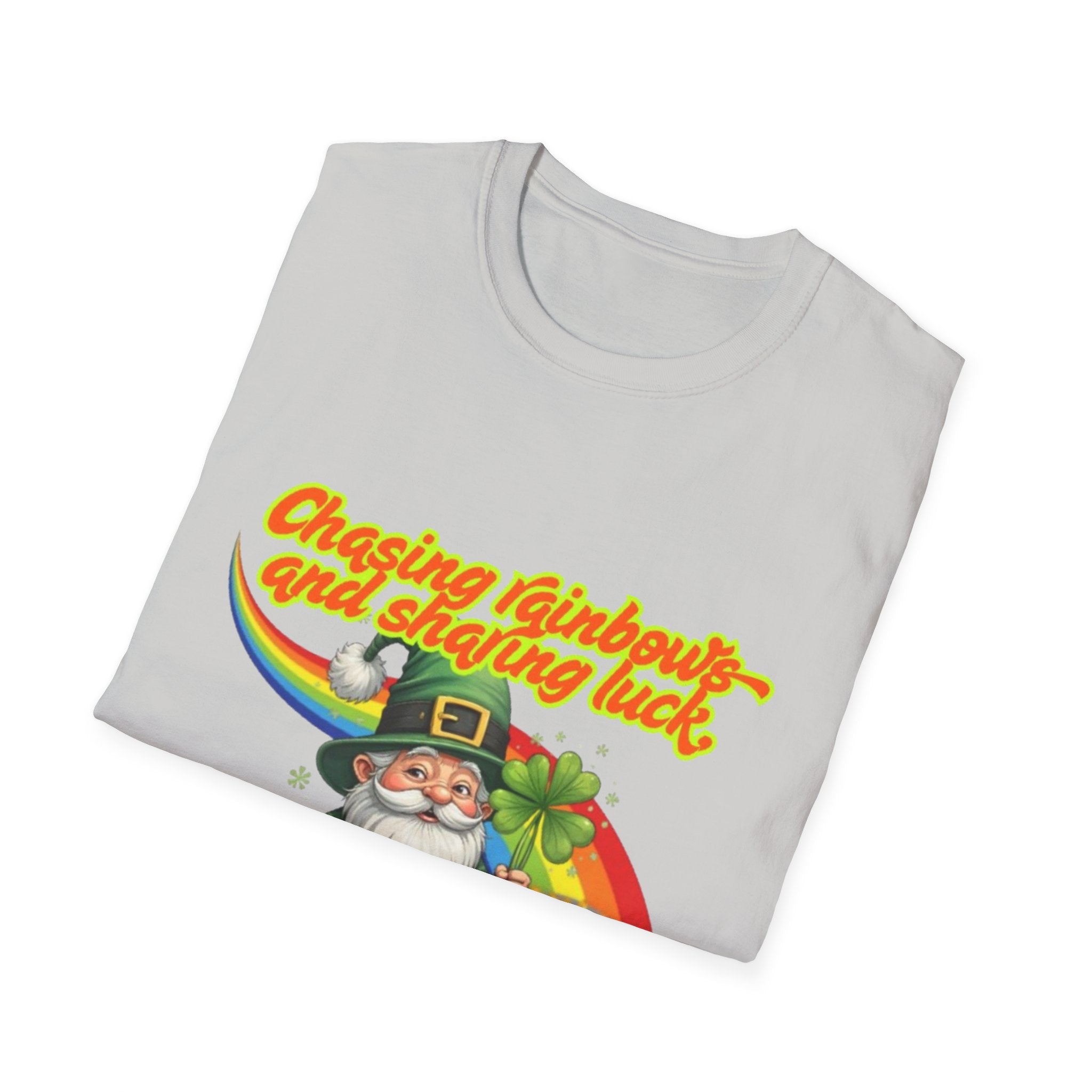 Chasing Rainbows And Sharing Luck, One Clover At A Time! Unisex Softstyle T-Shirt