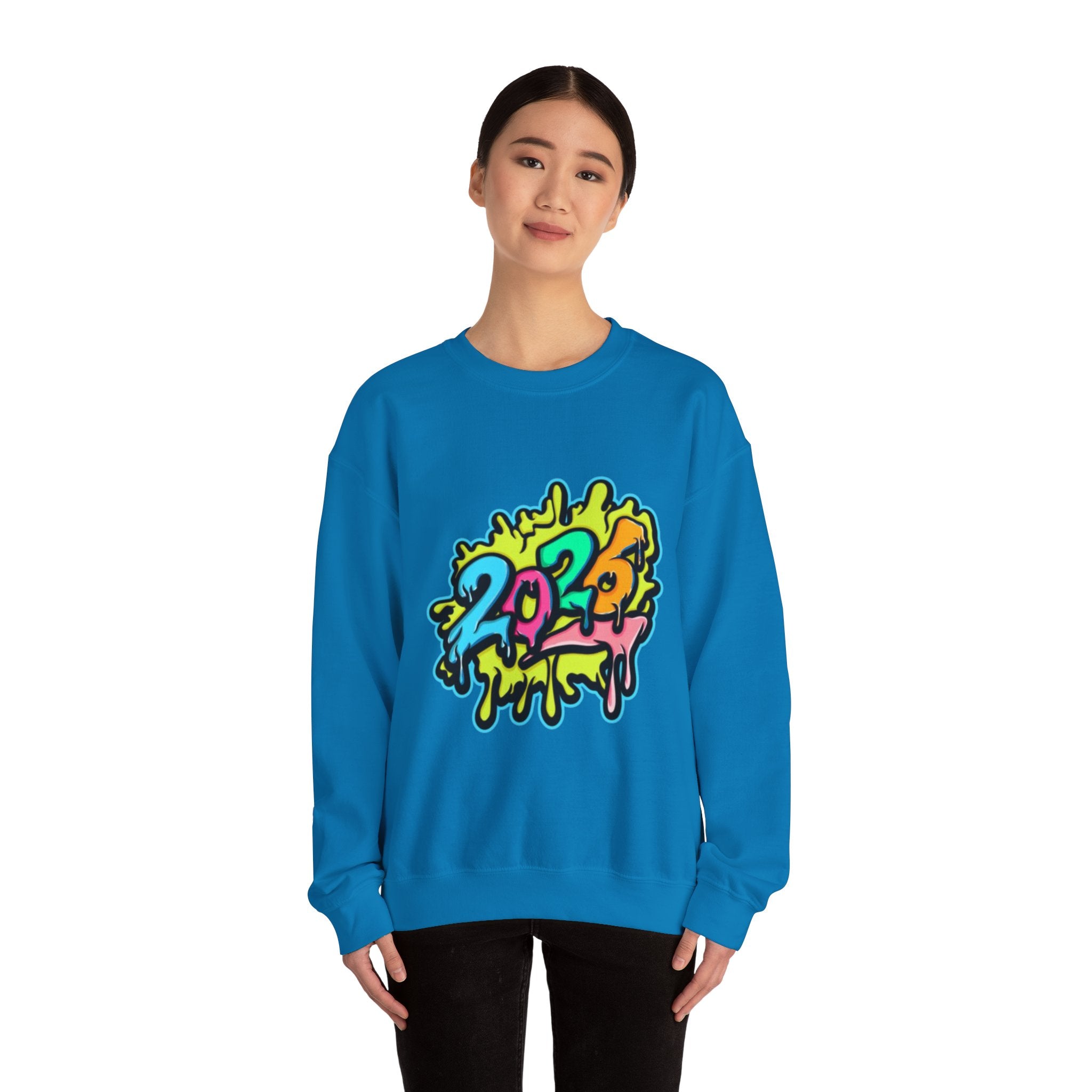 2026 Colorful Drip Design Unisex Sweatshirt
