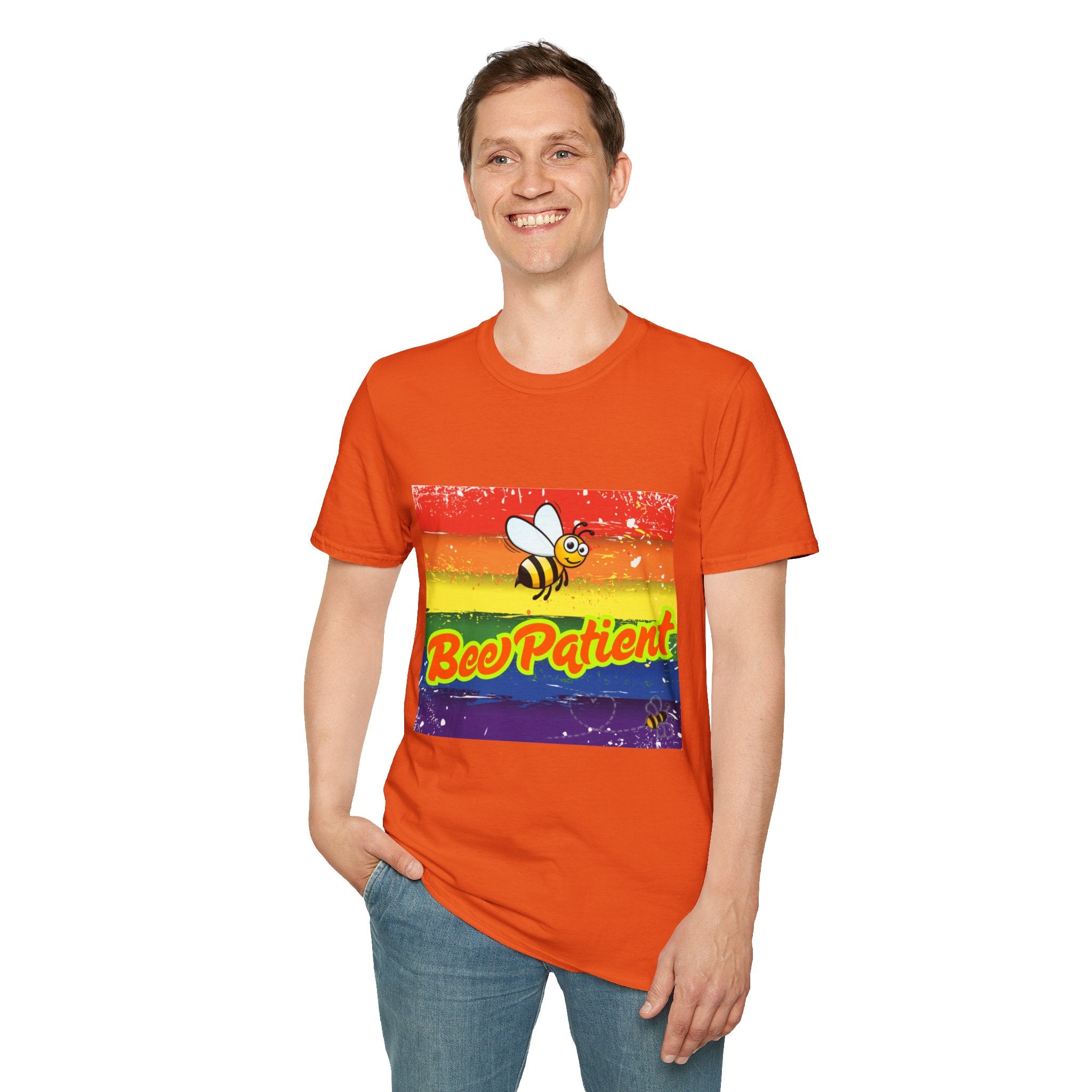 Bee Patient Rainbow Unisex Softstyle T-Shirt