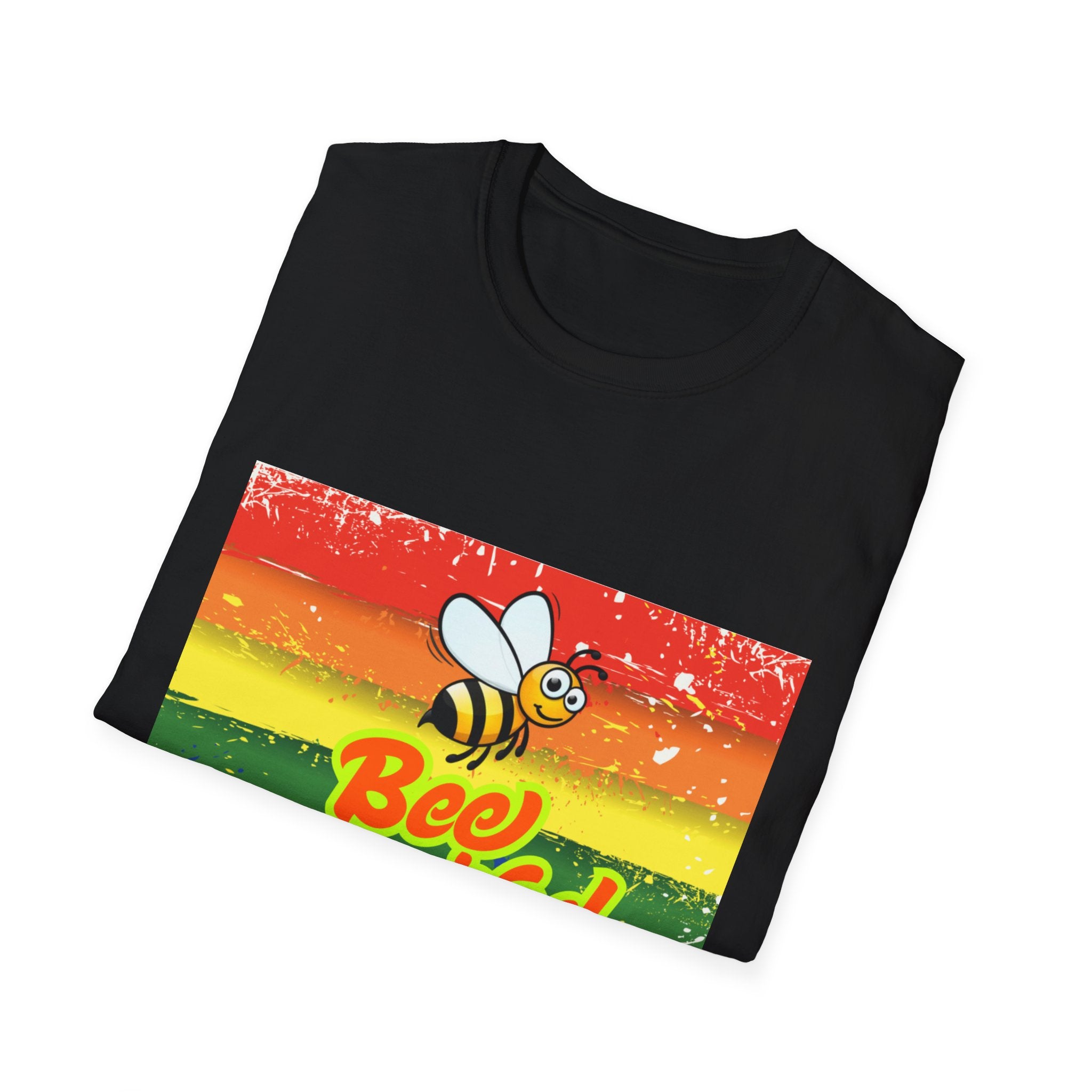 Bee Inspired Rainbow Unisex Softstyle T-Shirt