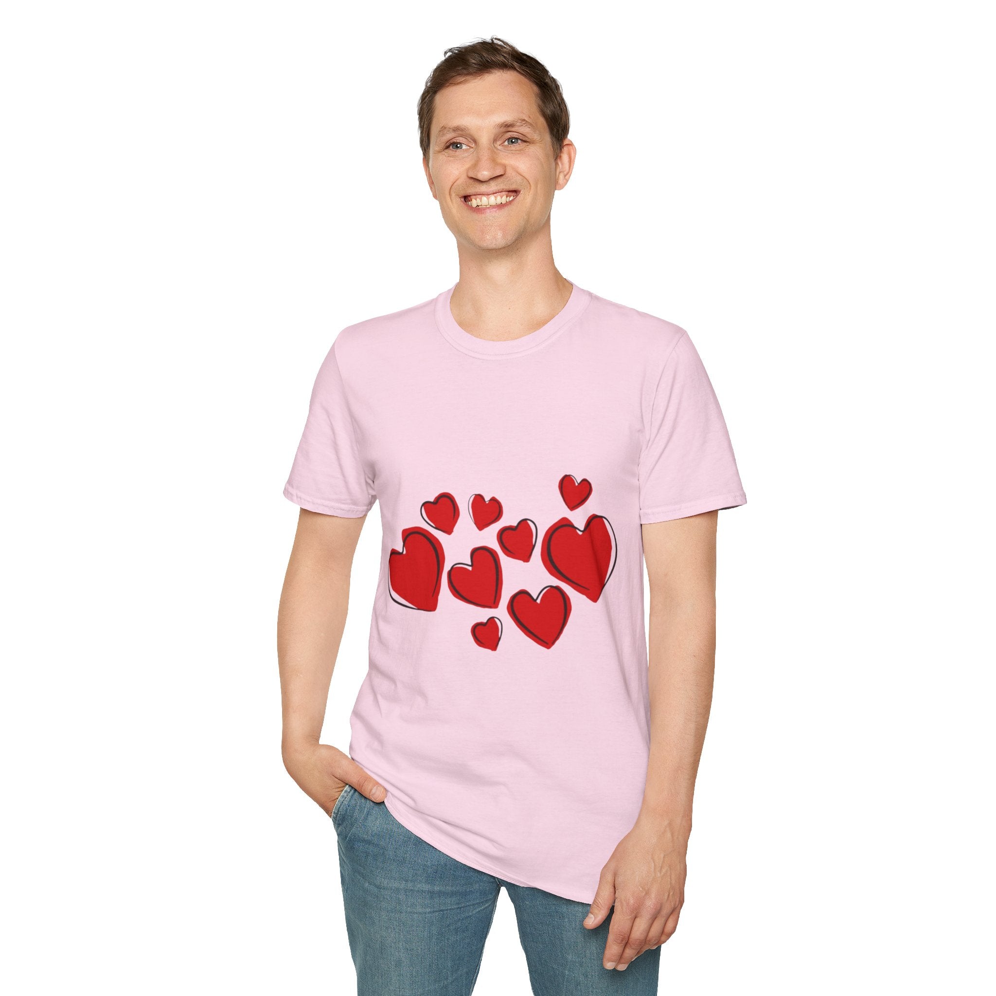 Valentine's Day Hearts Unisex Softstyle T-Shirt
