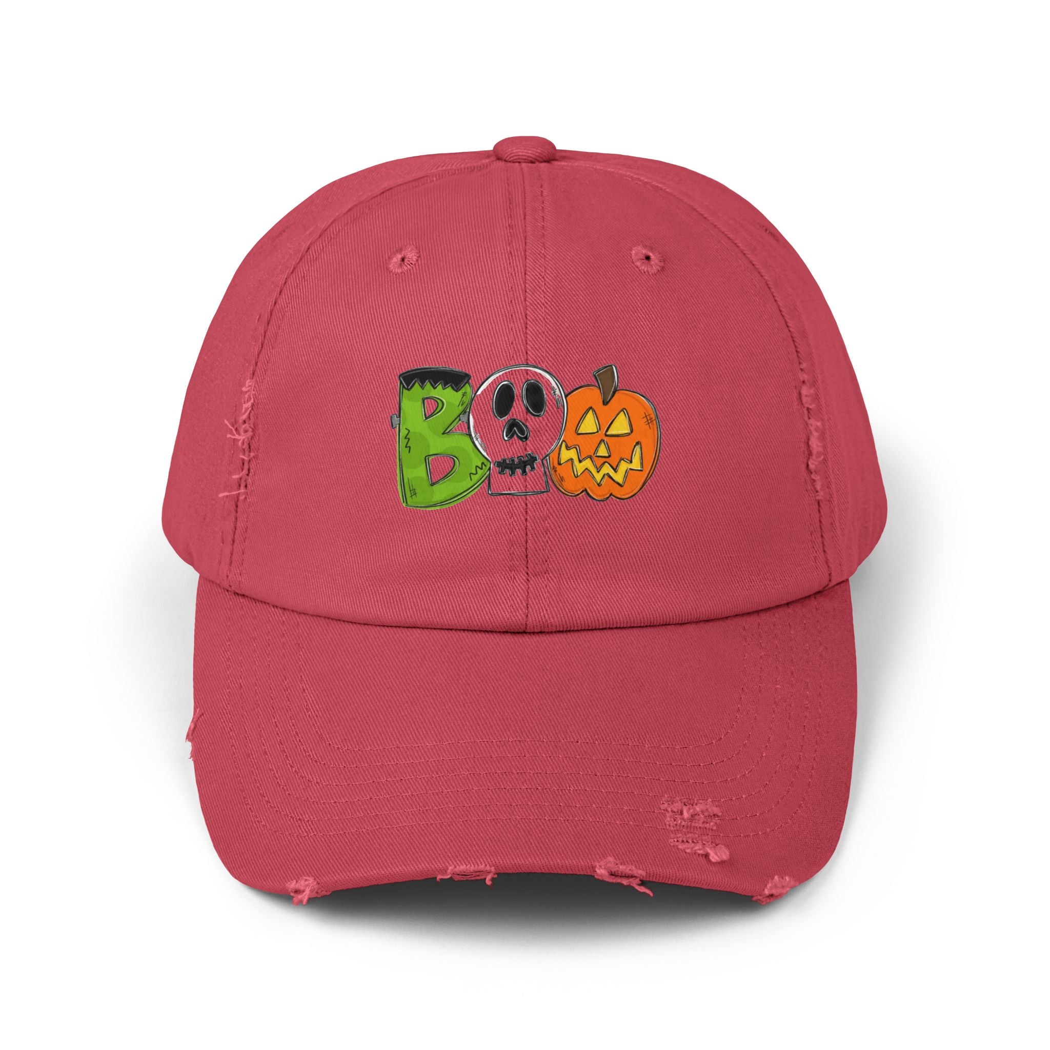 Halloween BOO Unisex Distressed Cap