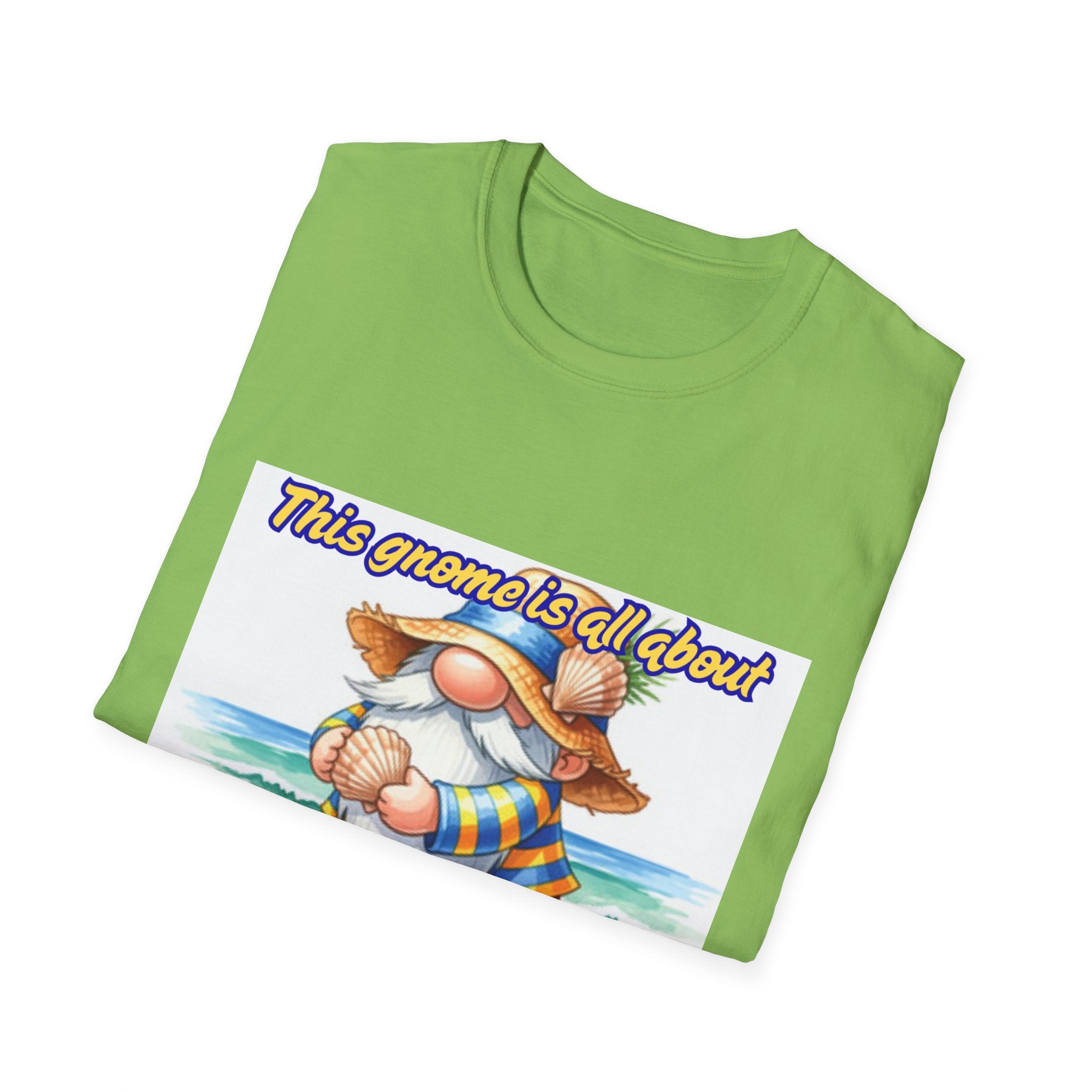 This Gnome Is All About Beach Life! Unisex Softstyle T-Shirt