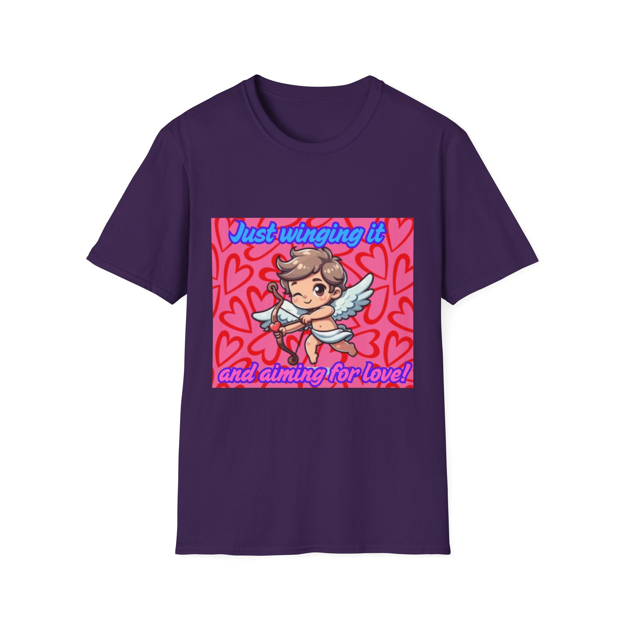 Just Winging It And Aiming For Love Unisex Softstyle T-Shirt