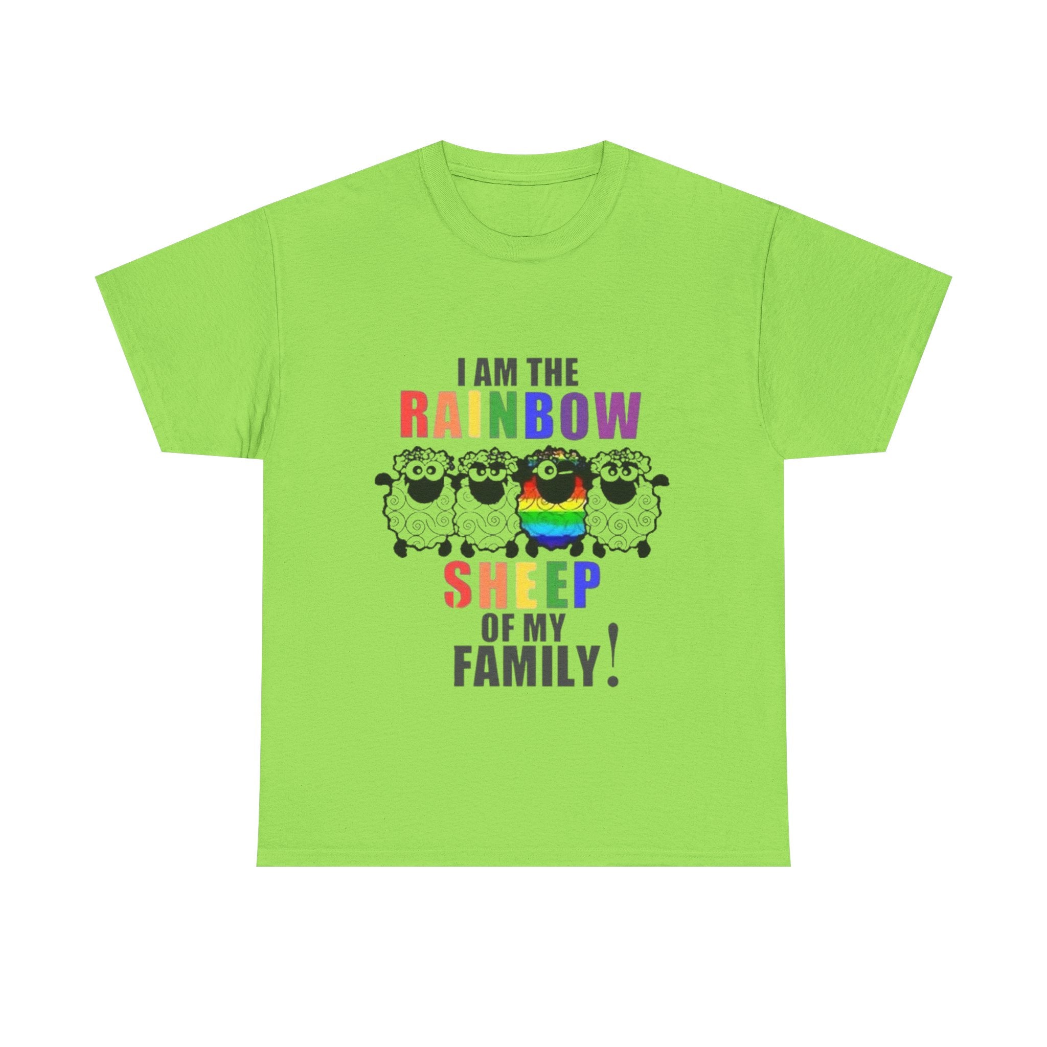 I Am The Rainbow Sheep Of My Family Unisex Heavy Cotton T-Shirt