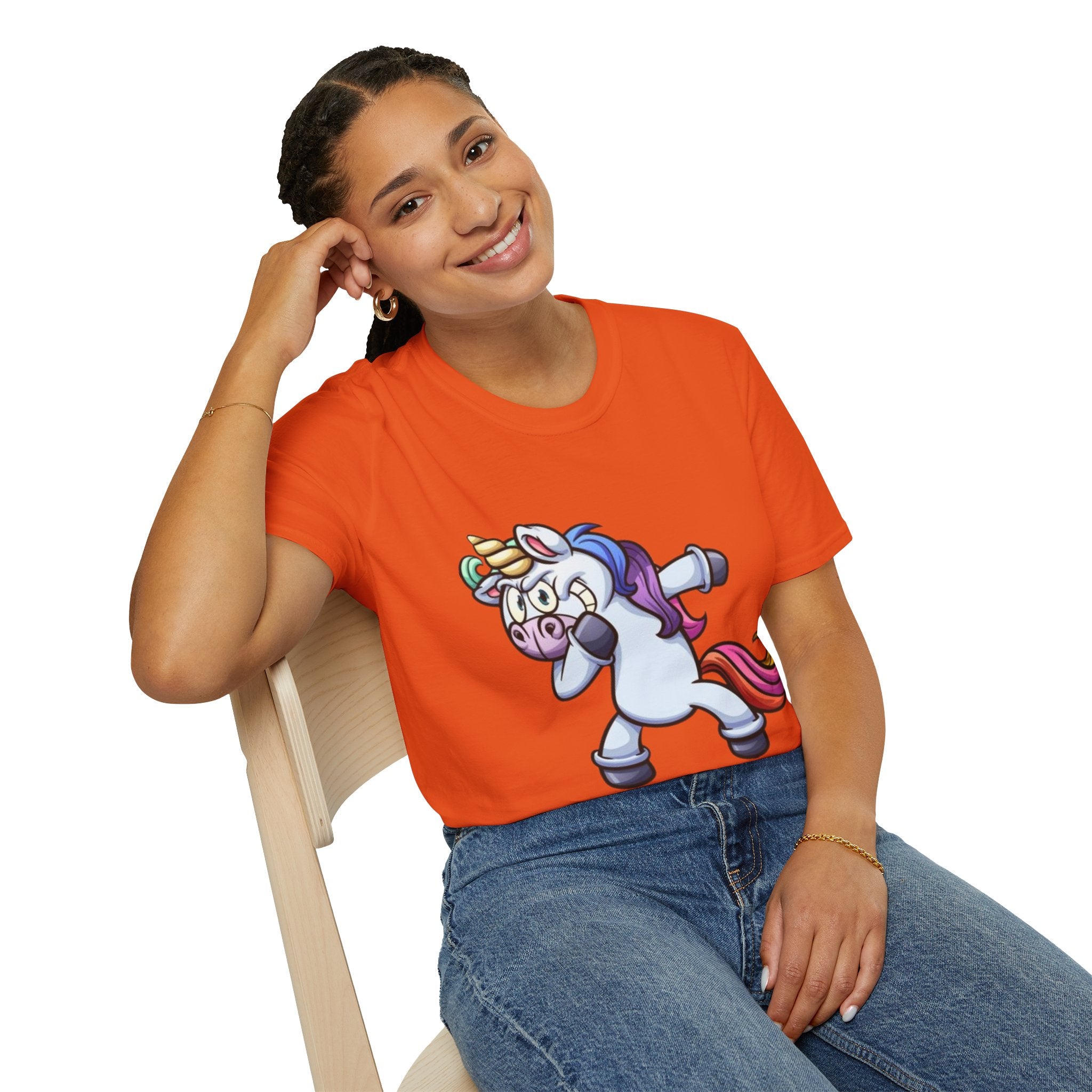 Dabbing Unicorn Unisex Softstyle T-shirt