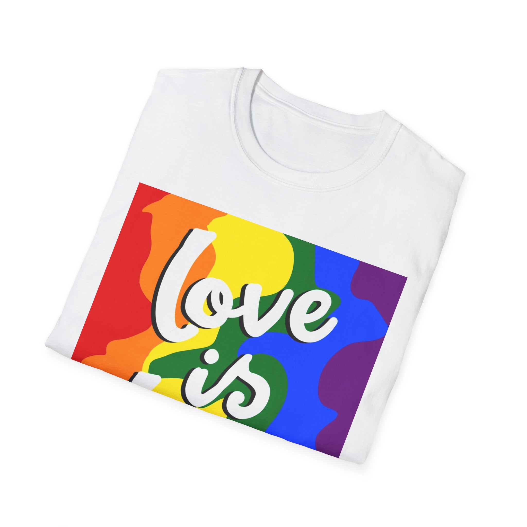 Colorful Pride Love is Love Unisex Softstyle T-Shirt