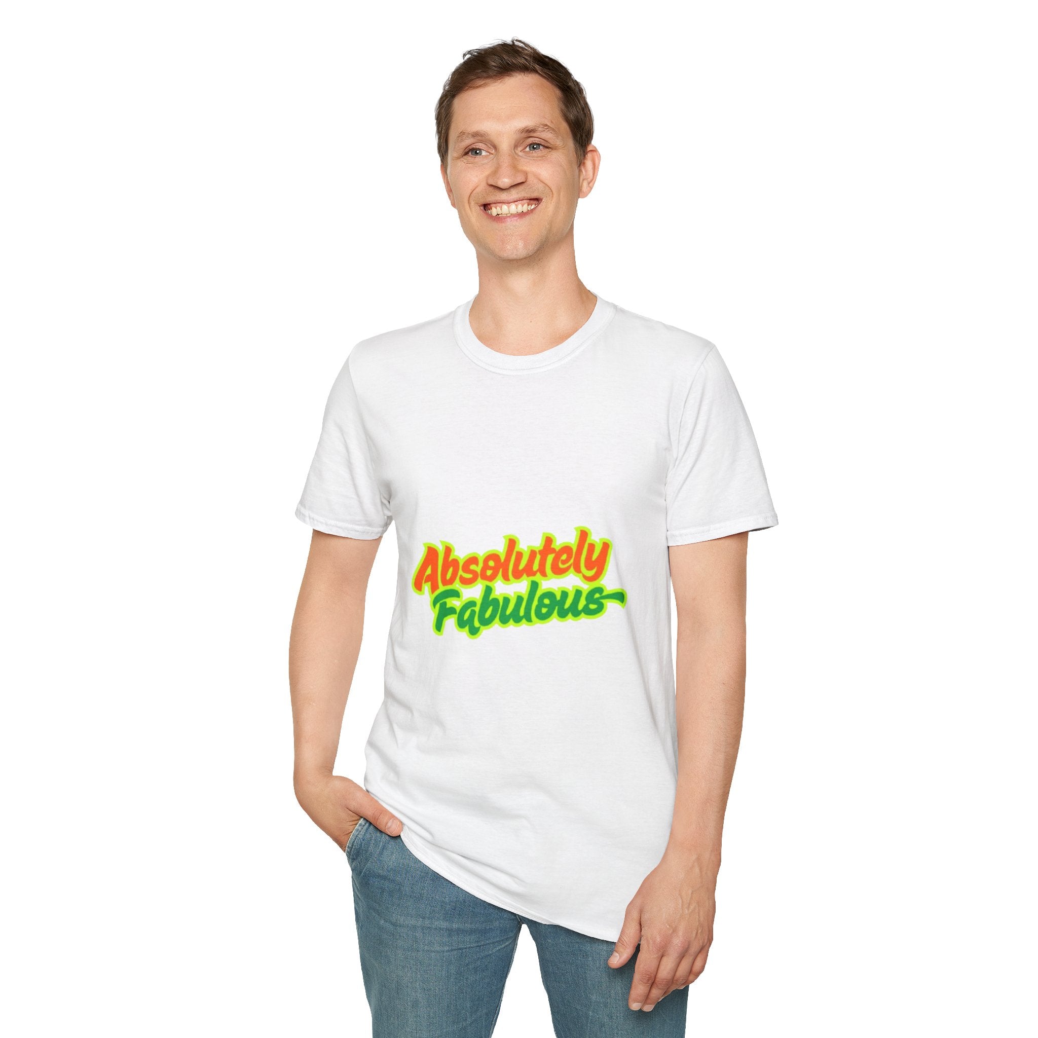 Absolutely Fabulous Orange/Green Unisex Softstyle T-Shirt