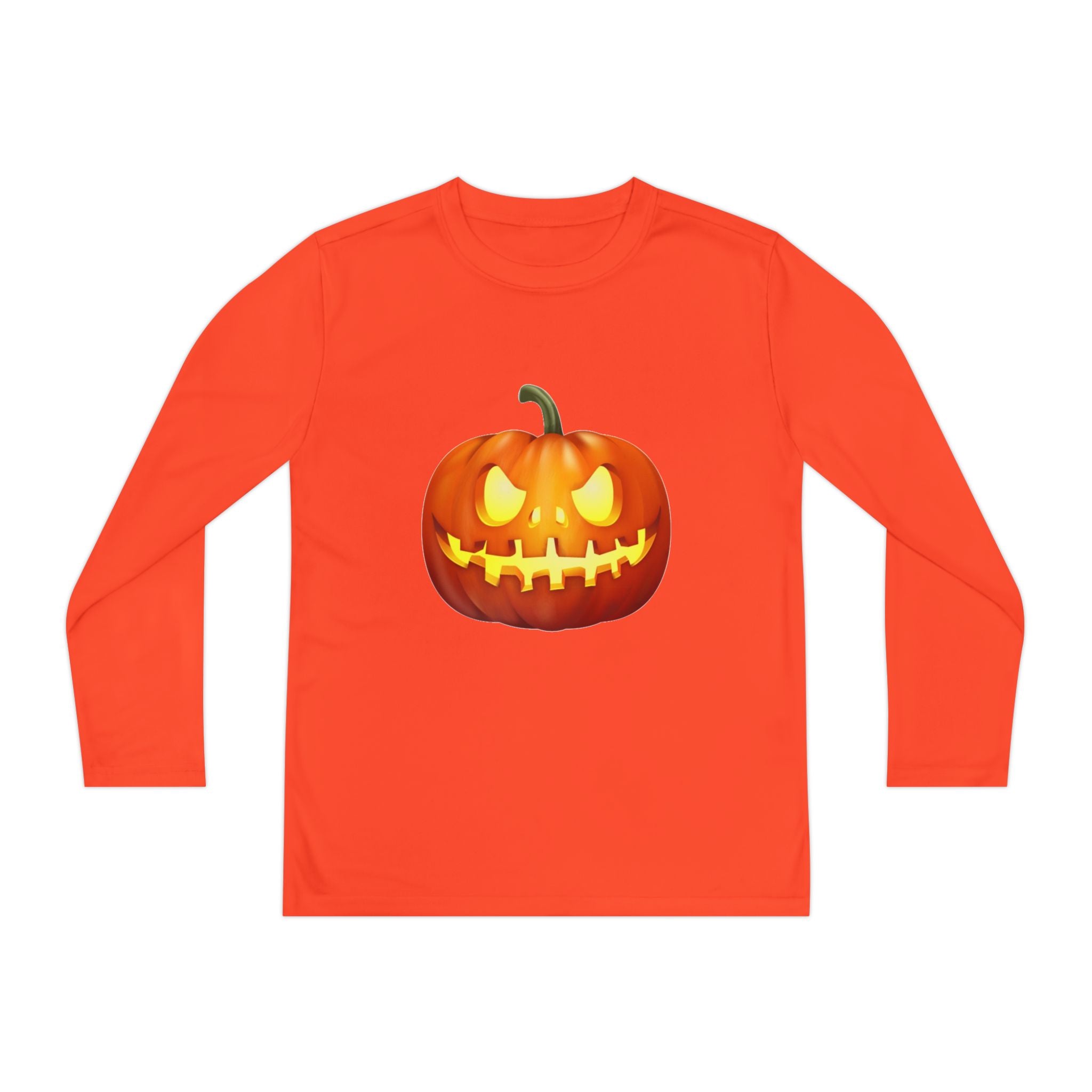 Halloween Pumpkin Youth Long Sleeve Competitor T-Shirt