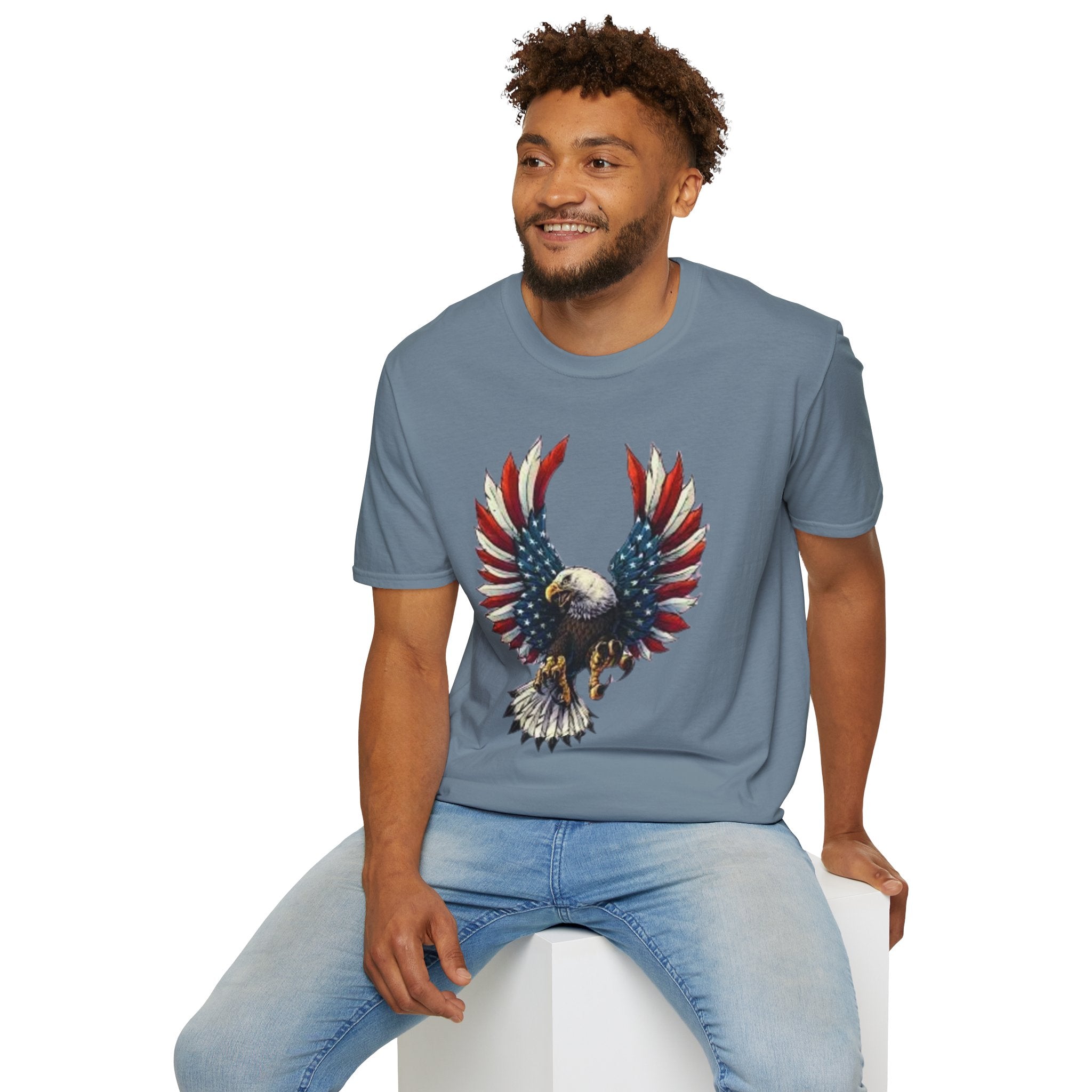 Patriotic Eagle Unisex Softstyle T-Shirt