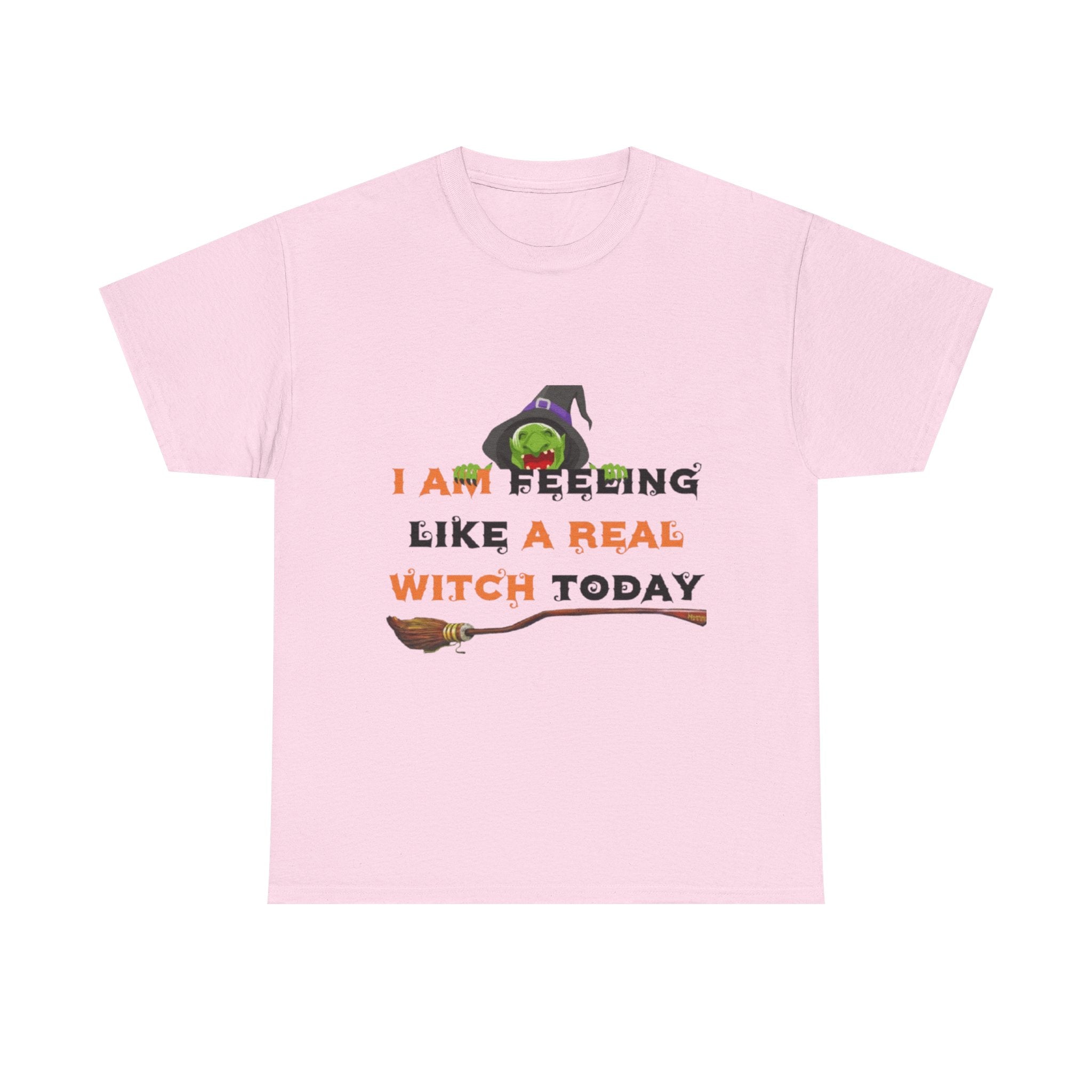 I Am Feeling Like A Real Witch Today Unisex Heavy Cotton Short Sleeve T-Shirt