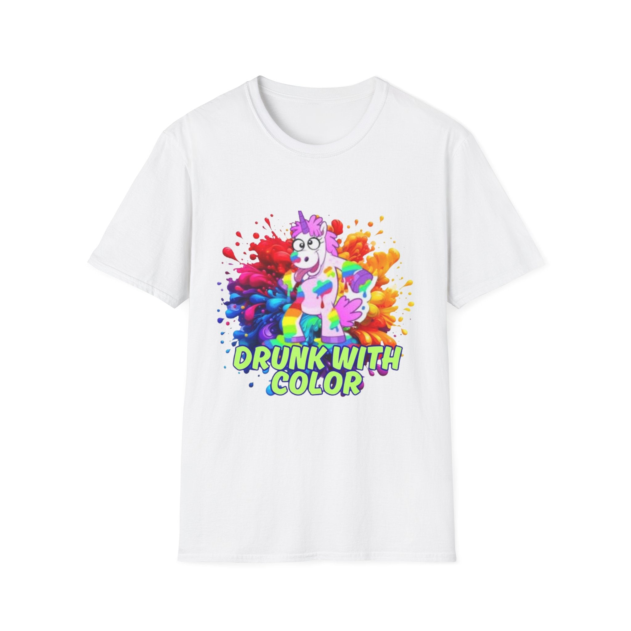 Drunk With Color Unicorn Unisex Softstyle T-Shirt
